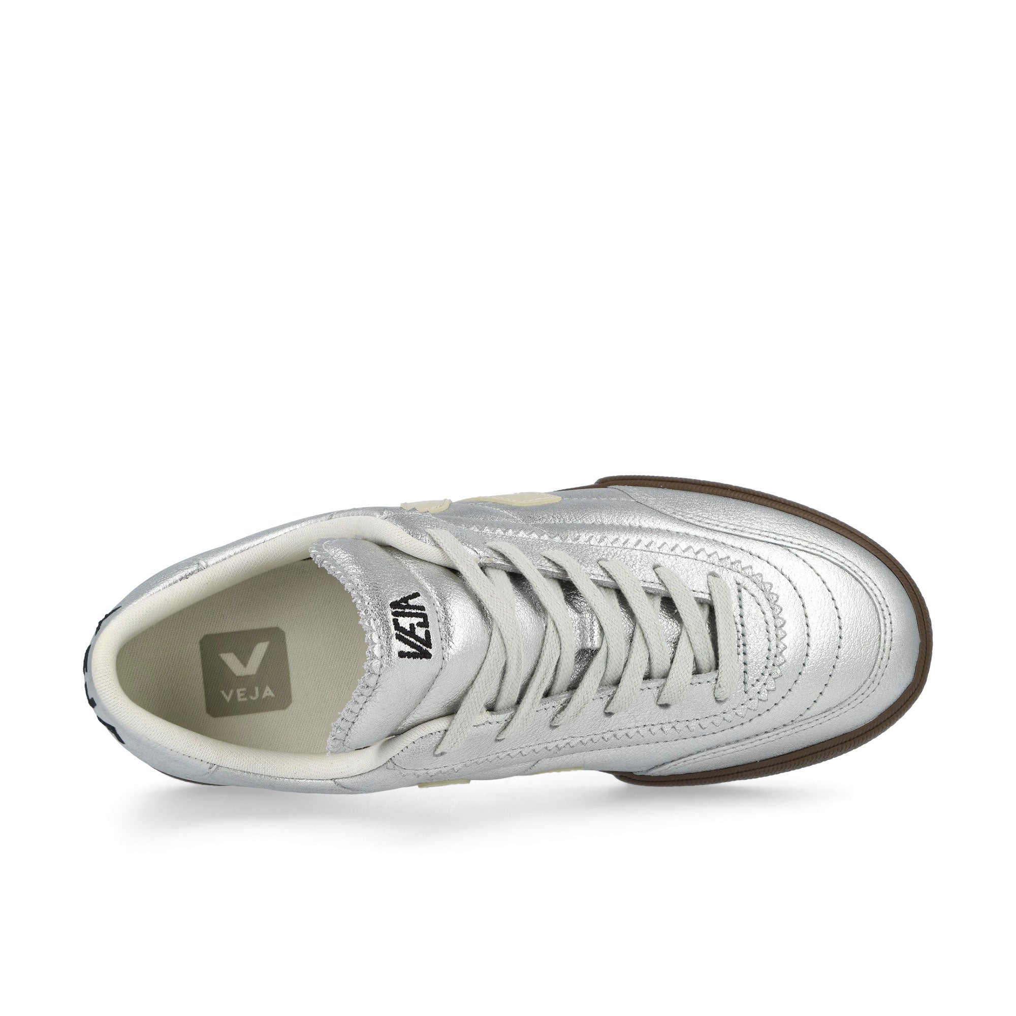 Veja Panenka O.T. Leather Silver / Pierre Bark Low Top Sneakers FU2020893A Detailfoto | Overkill