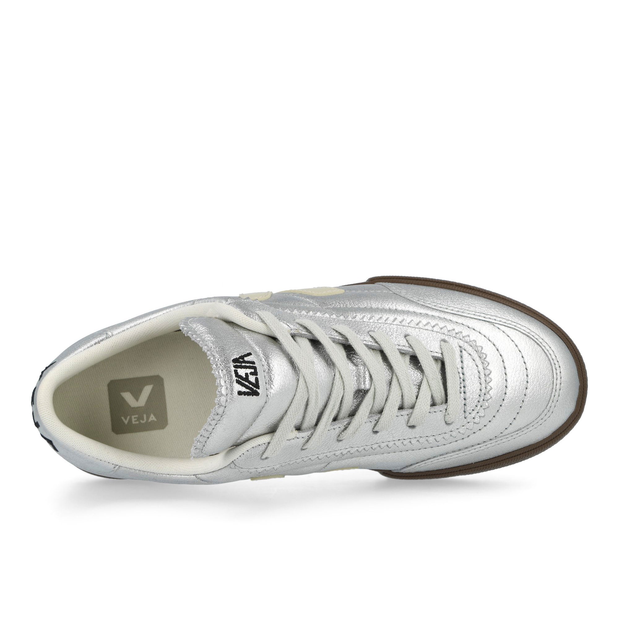 Veja Panenka O.T. Leather Silver / Pierre Bark Low Top Sneakers FU2020893B Detailfoto | Overkill