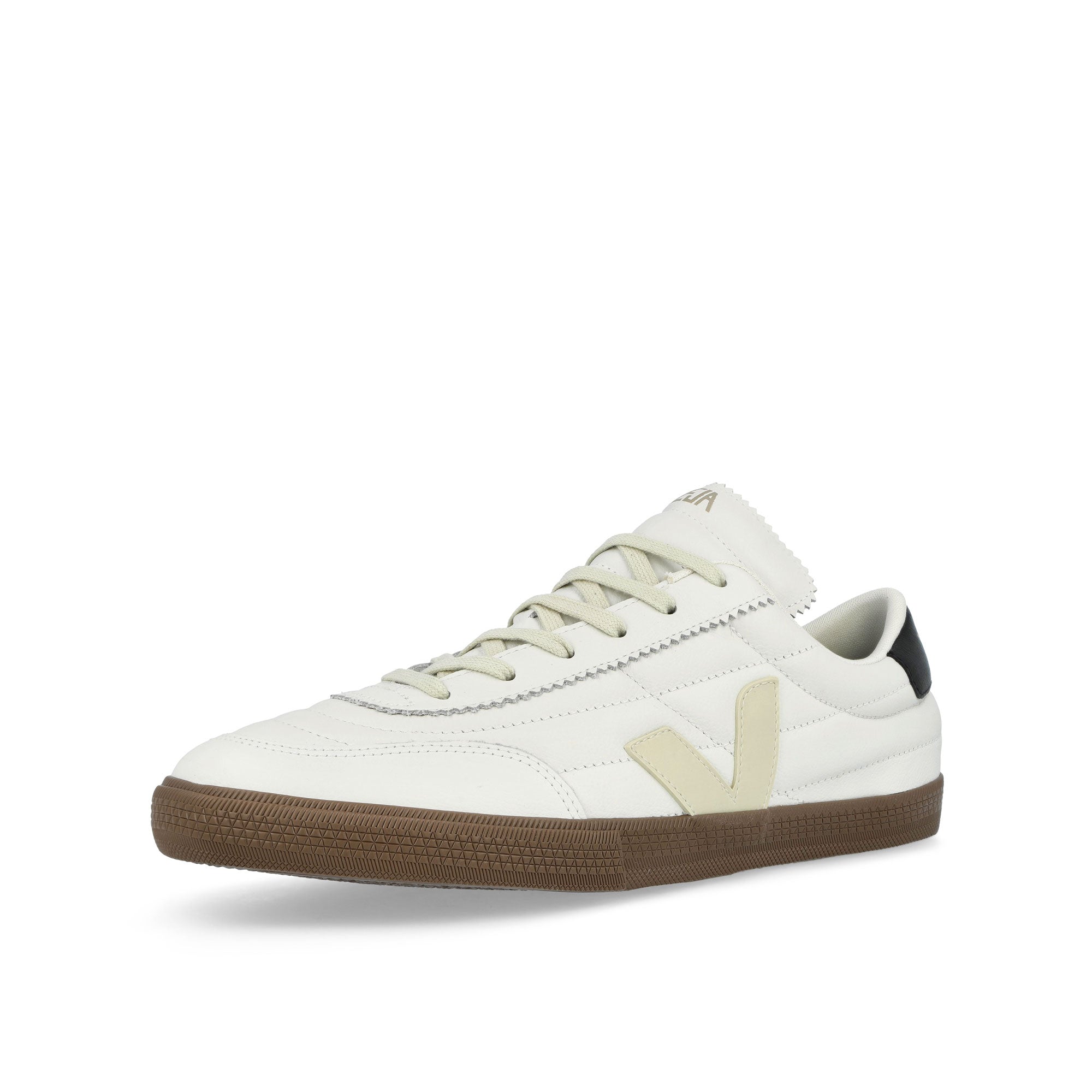 Veja Panenka O.T. Leather White / Black Bark Low Top Sneakers FU2020896B Close-up | Overkill