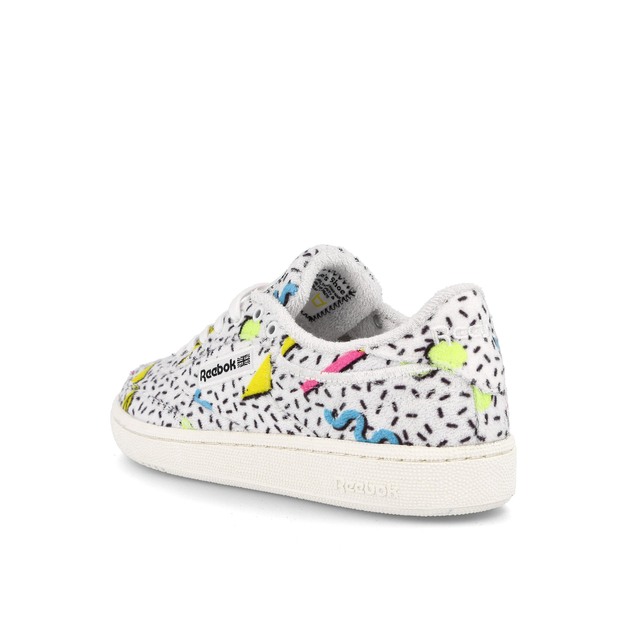 Reebok wmns club c 85 White-Electric Flash F17-R-Neon Blue Sneakers Material | Overkill