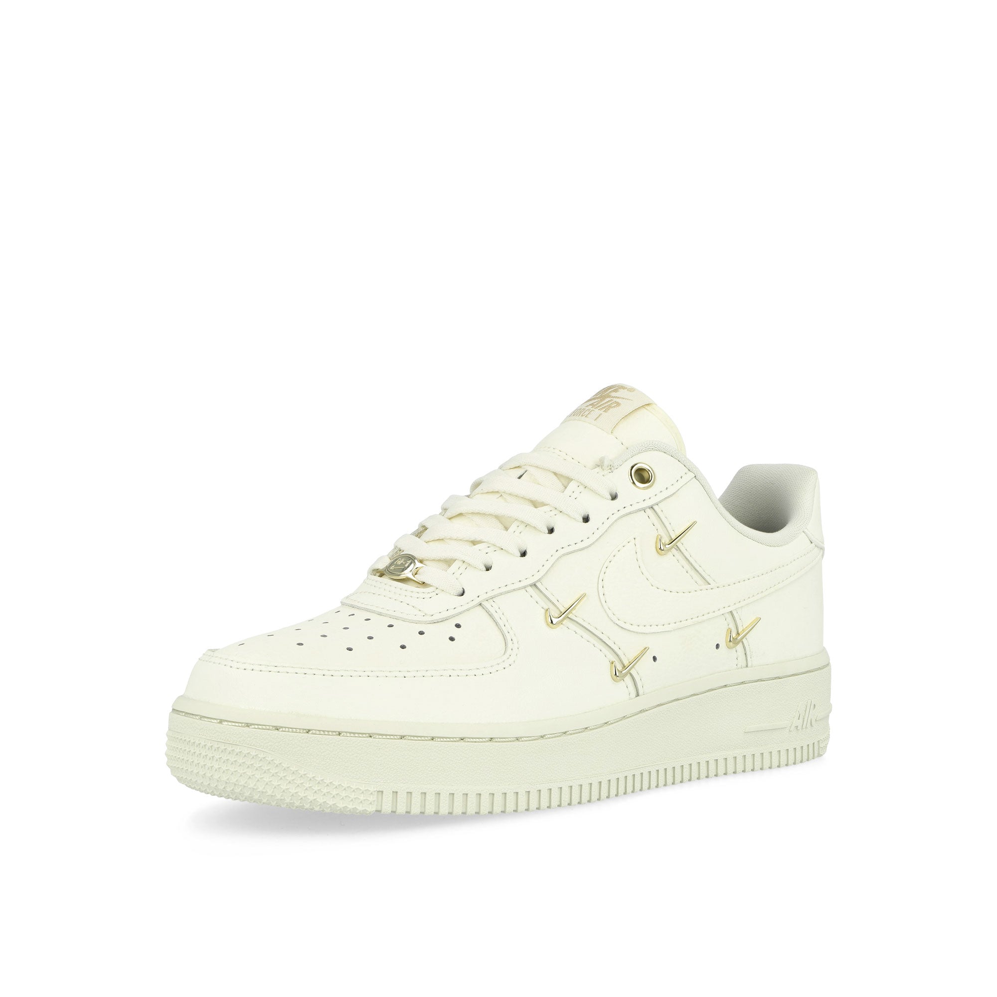 Nike Wmns Air Force 1 ’07 LX Sail / Sail-Sail-Metallic Gold Low Top Sneakers Close Up | Overkill