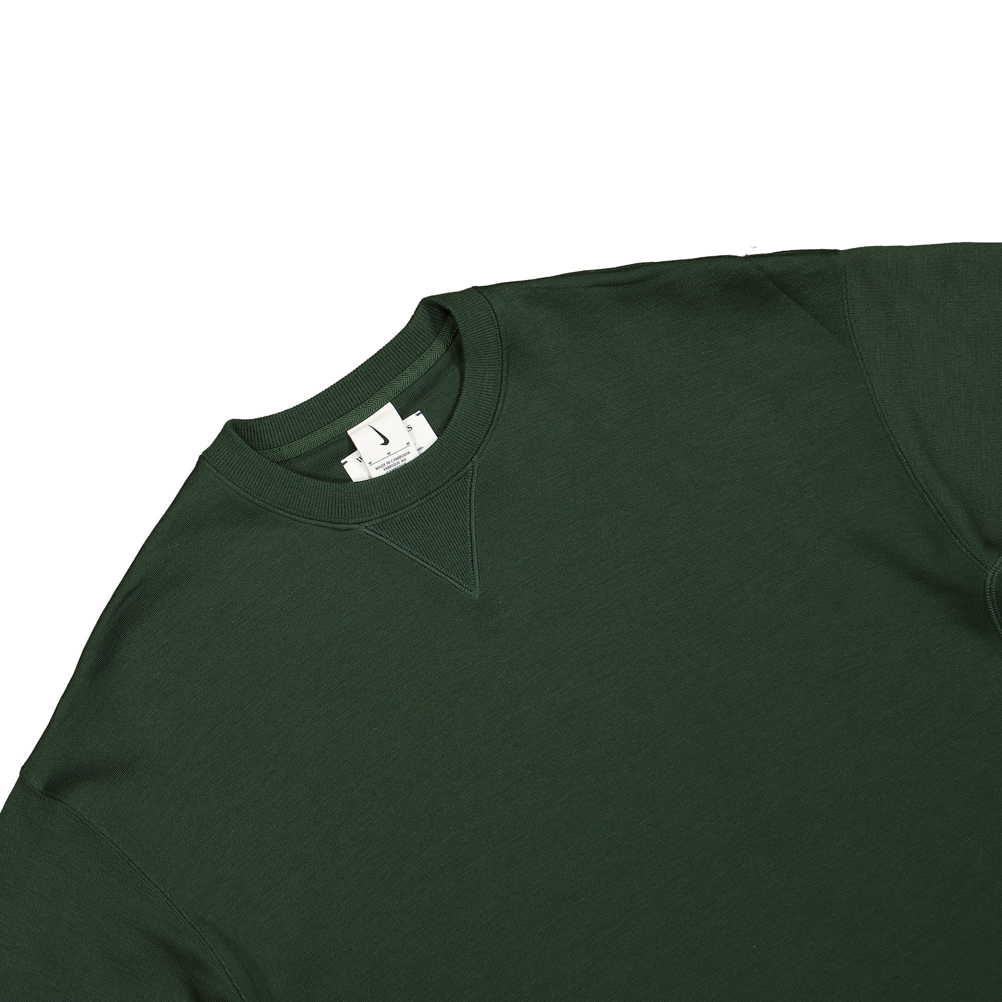 Nike Wool Classics Crewneck Pro Green Sweatshirts Close-up | Overkill