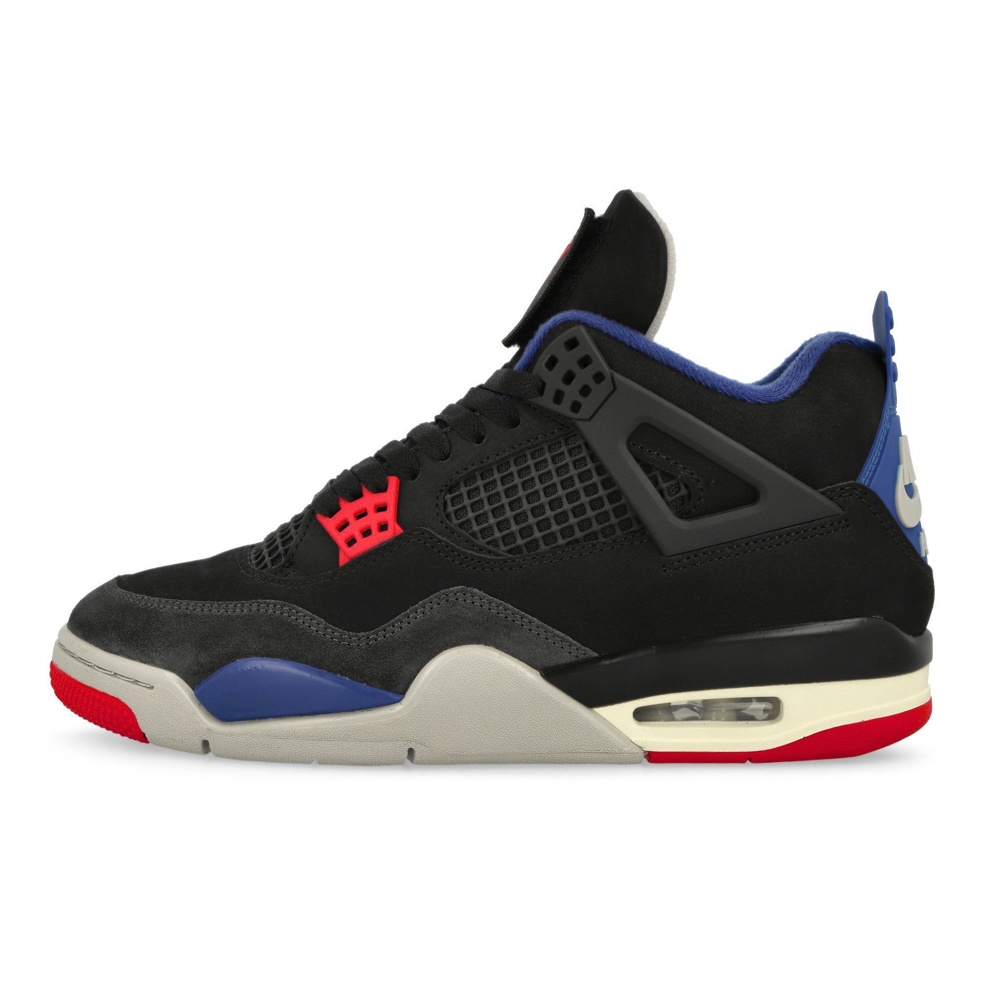 Air Jordan 4 Retro Rare Air Black / Fire Red - Deep Royal Blue High Top Sneaker FV5029 003 | Overkill