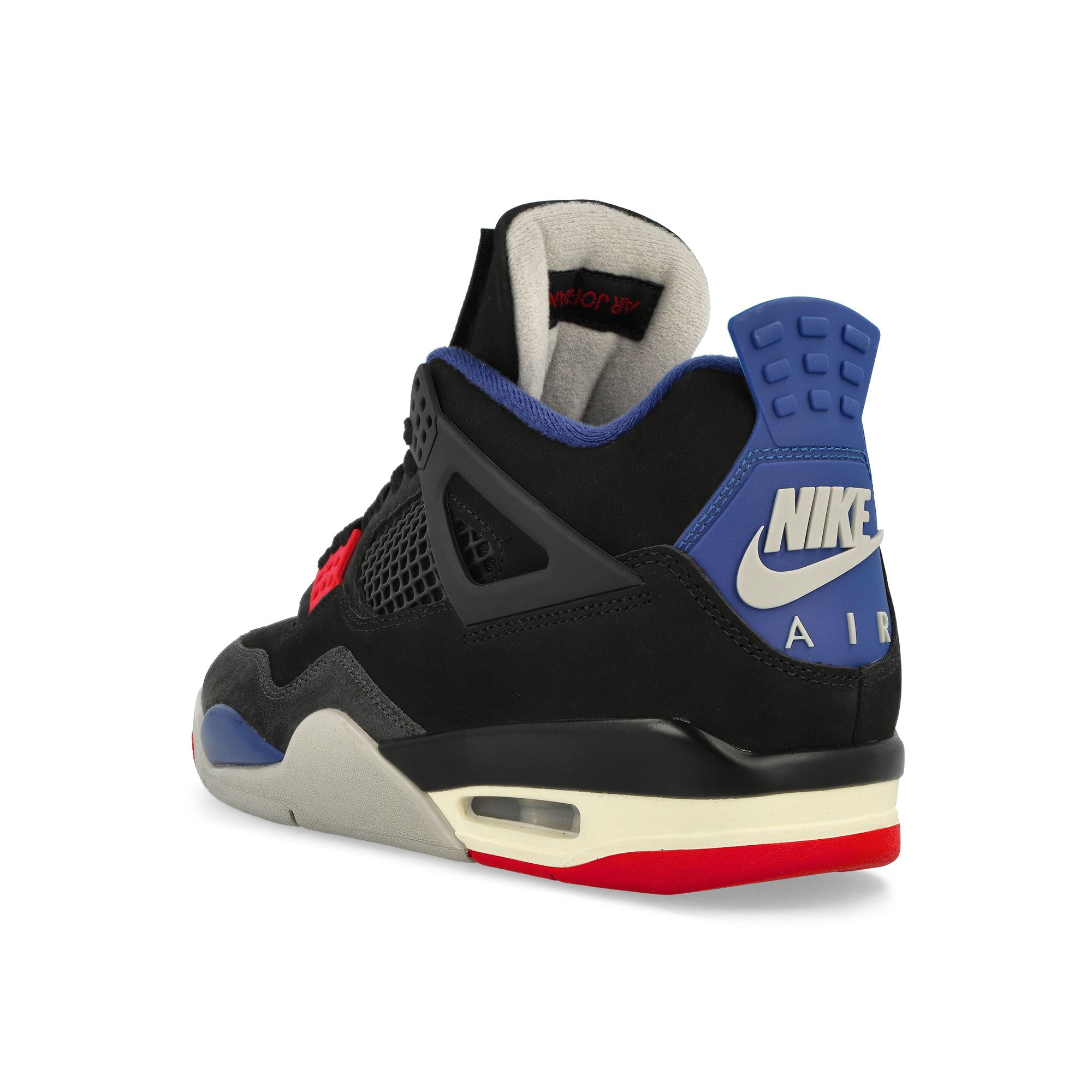 Air Jordan 4 Retro Rare Air Black / Fire Red - Deep Royal Blue High Top Sneaker FV5029 003 Material | Overkill