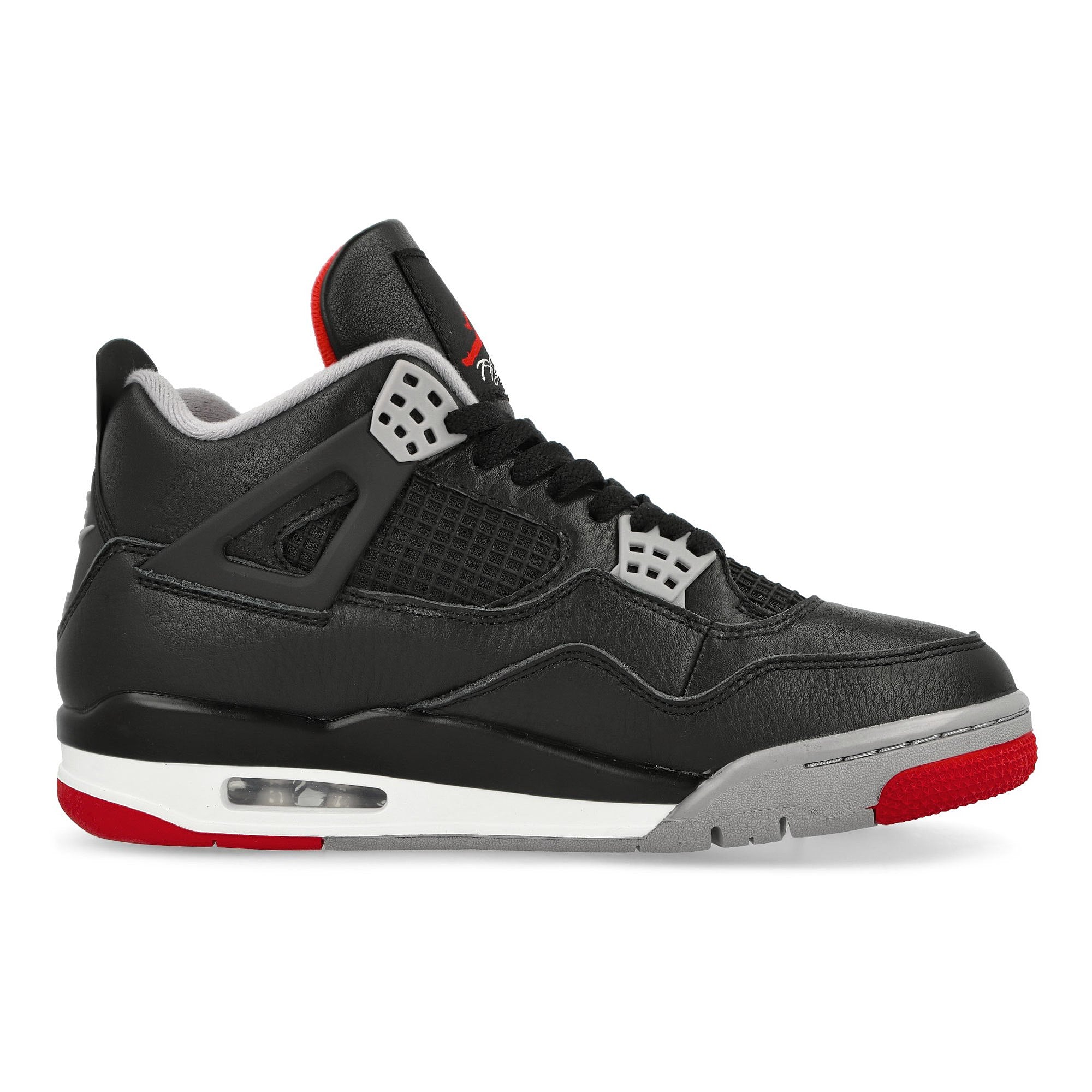 Jordan Air Jordan 4 Retro Black / Fire Red - Cement Grey - Summit White Sneakers Silhouette | Overkill