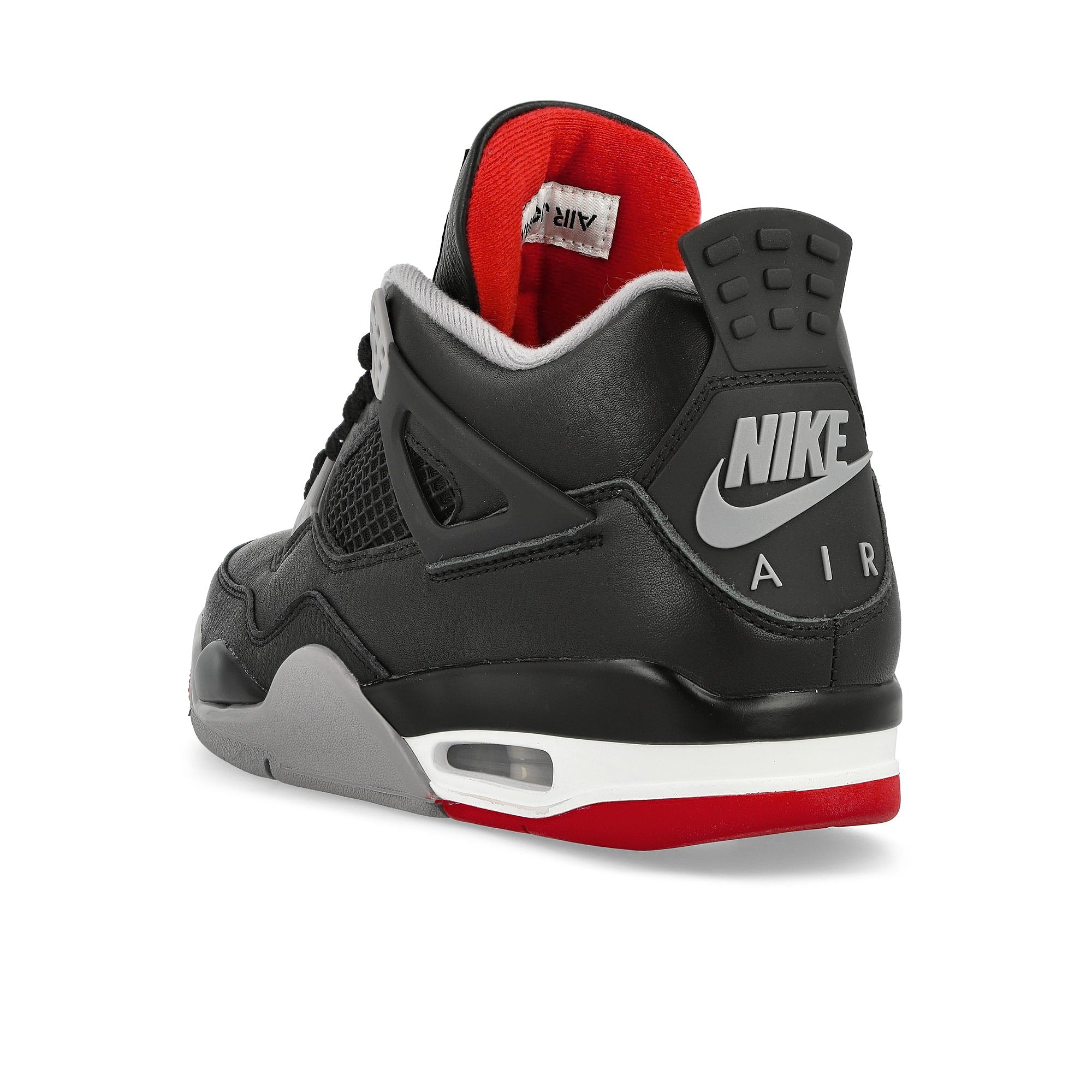 Jordan Air Jordan 4 Retro Black / Fire Red - Cement Grey - Summit White Sneakers Material | Overkill