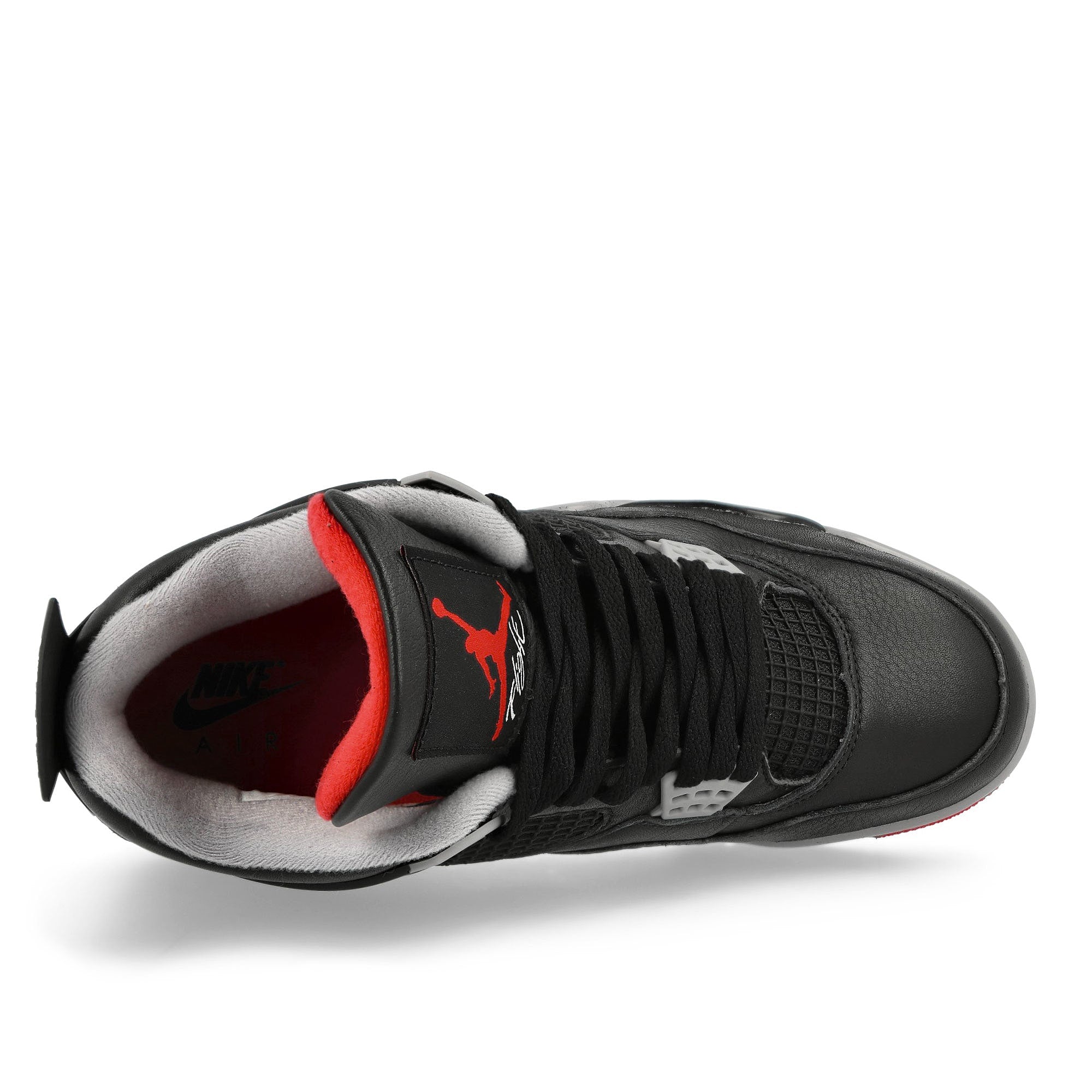 Jordan Air Jordan 4 Retro Black / Fire Red - Cement Grey - Summit White Sneakers Detailfoto | Overkill