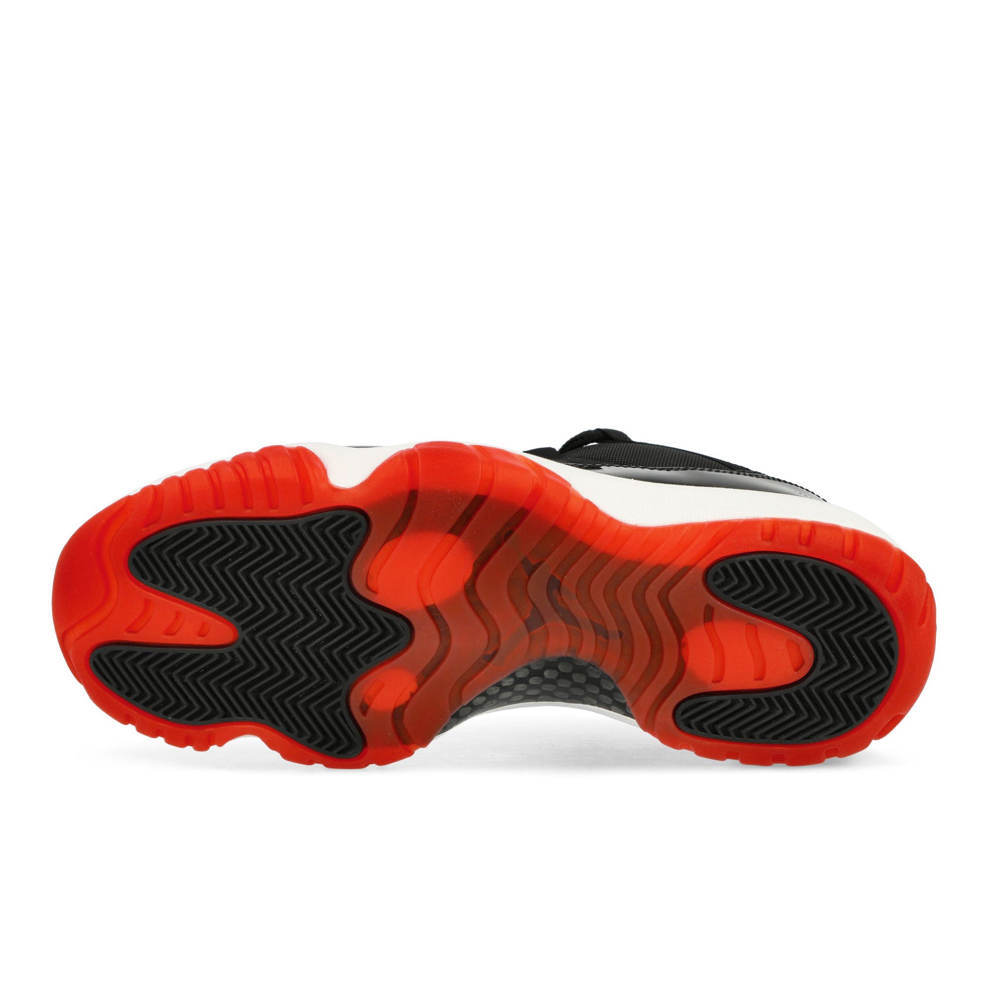 Jordan Air Jordan 11 Retro Low Black / Varsity Red-White Low Top Sneakers Detail View 1 | Overkill