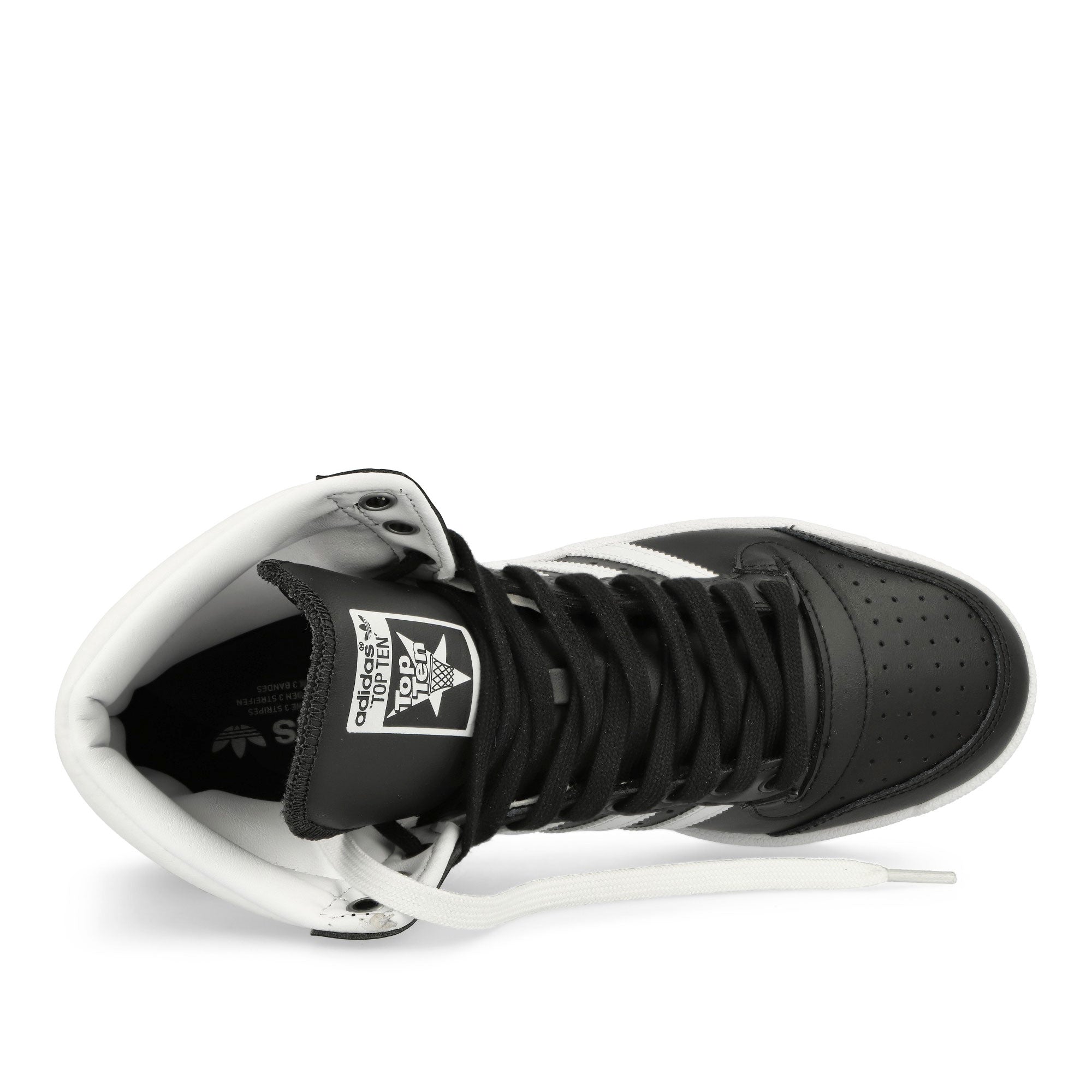 adidas Top Ten Core Black / Footwear White / Chalk White High Top Sneakers Detailfoto | Overkill