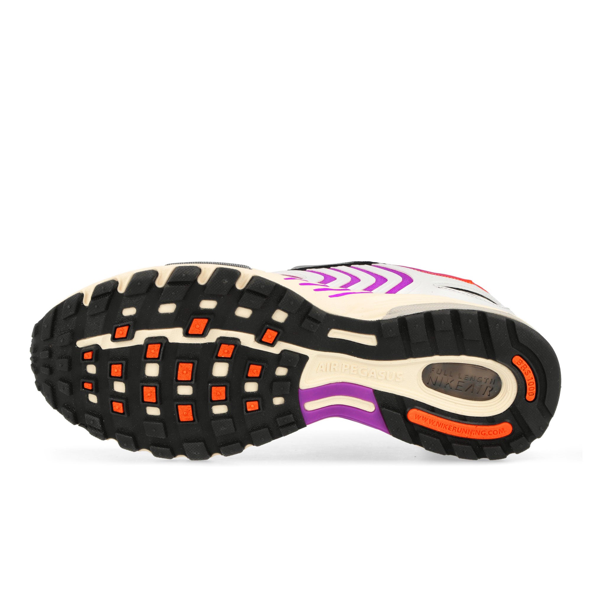Nike Air Pegasus 2005 White / Chrome - Total Orange - Hyper Violet Low Top Sneakers Detail View 1 | Overkill