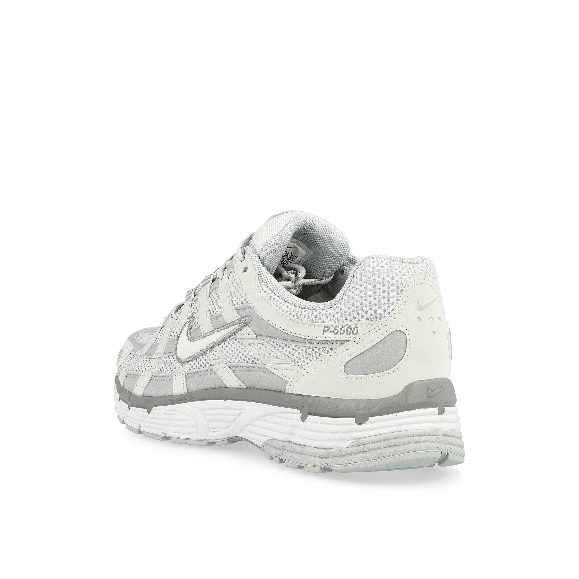 Nike W P-6000 Metallic Summit White / White - Pure Platinum Low Top Sneakers Close Up | Overkill