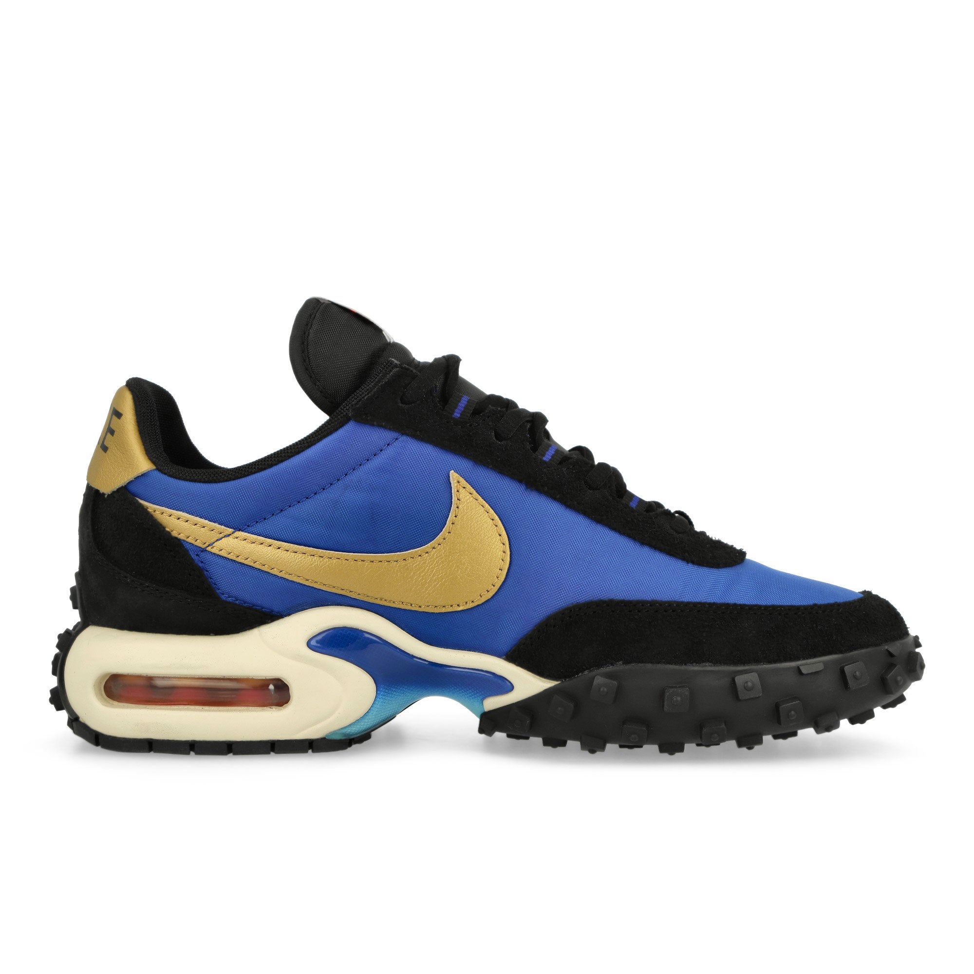 Nike Air Max Waffle SP Hyper Blue / Metallic Gold - Black Low Top Sneakers Silhouette | Overkill