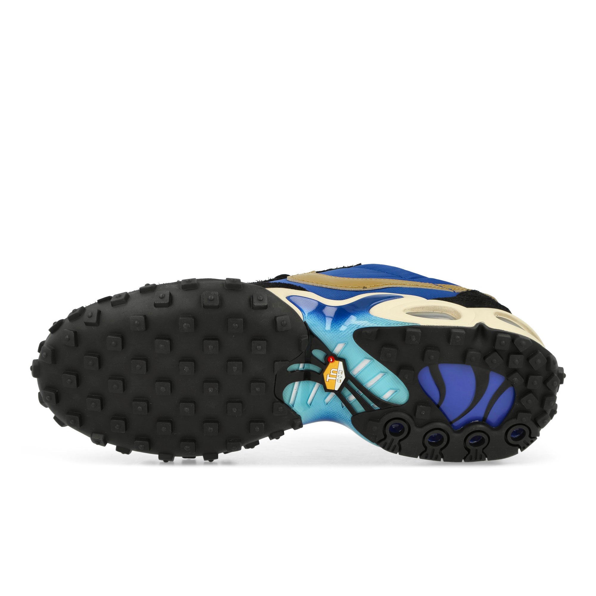 Nike Air Max Waffle SP Hyper Blue / Metallic Gold - Black Low Top Sneakers Detail View 1 | Overkill