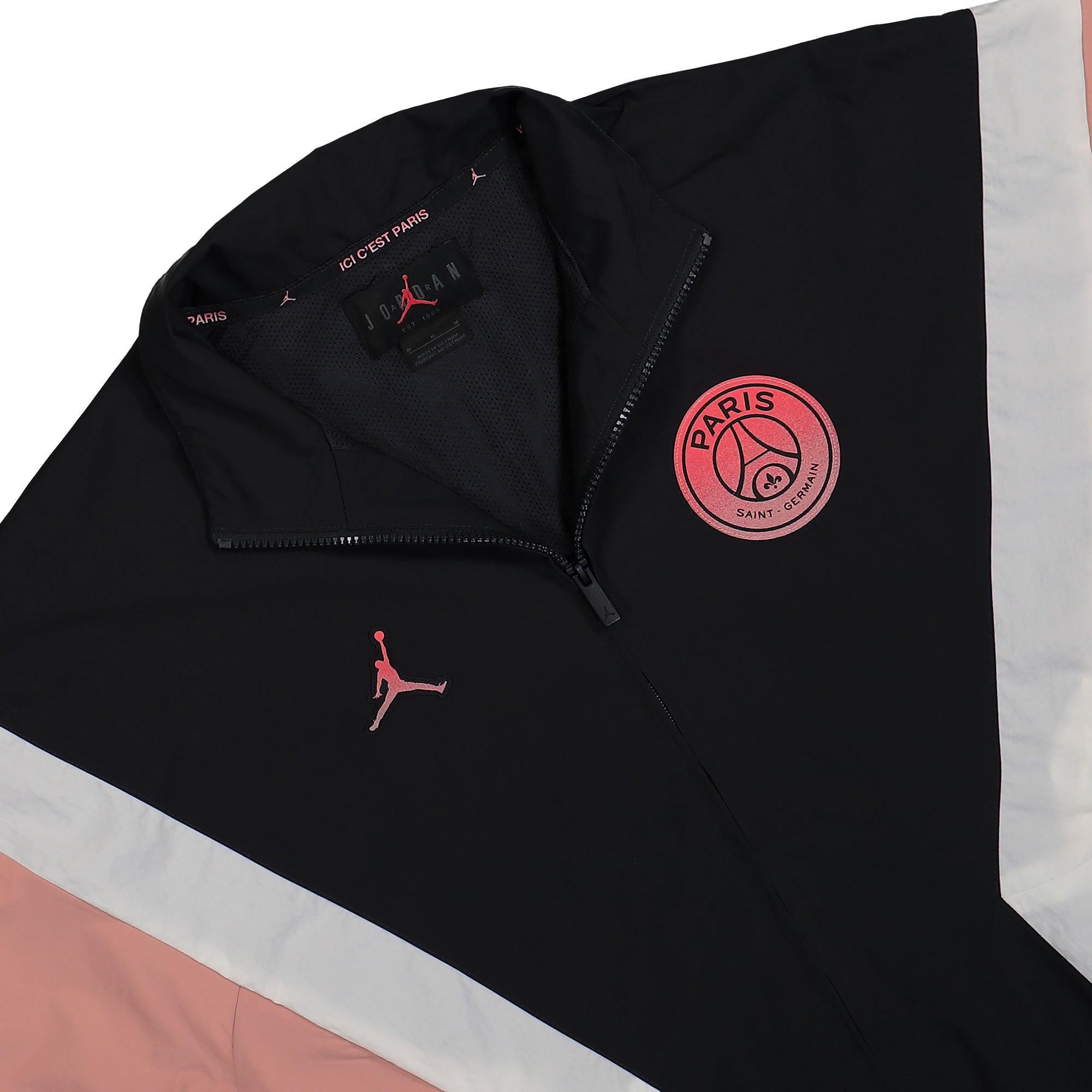 Jordan Anthem Jacket Rust Pink / Off Noir / Sail / Infrared 23 Track Jackets Close-up | Overkill