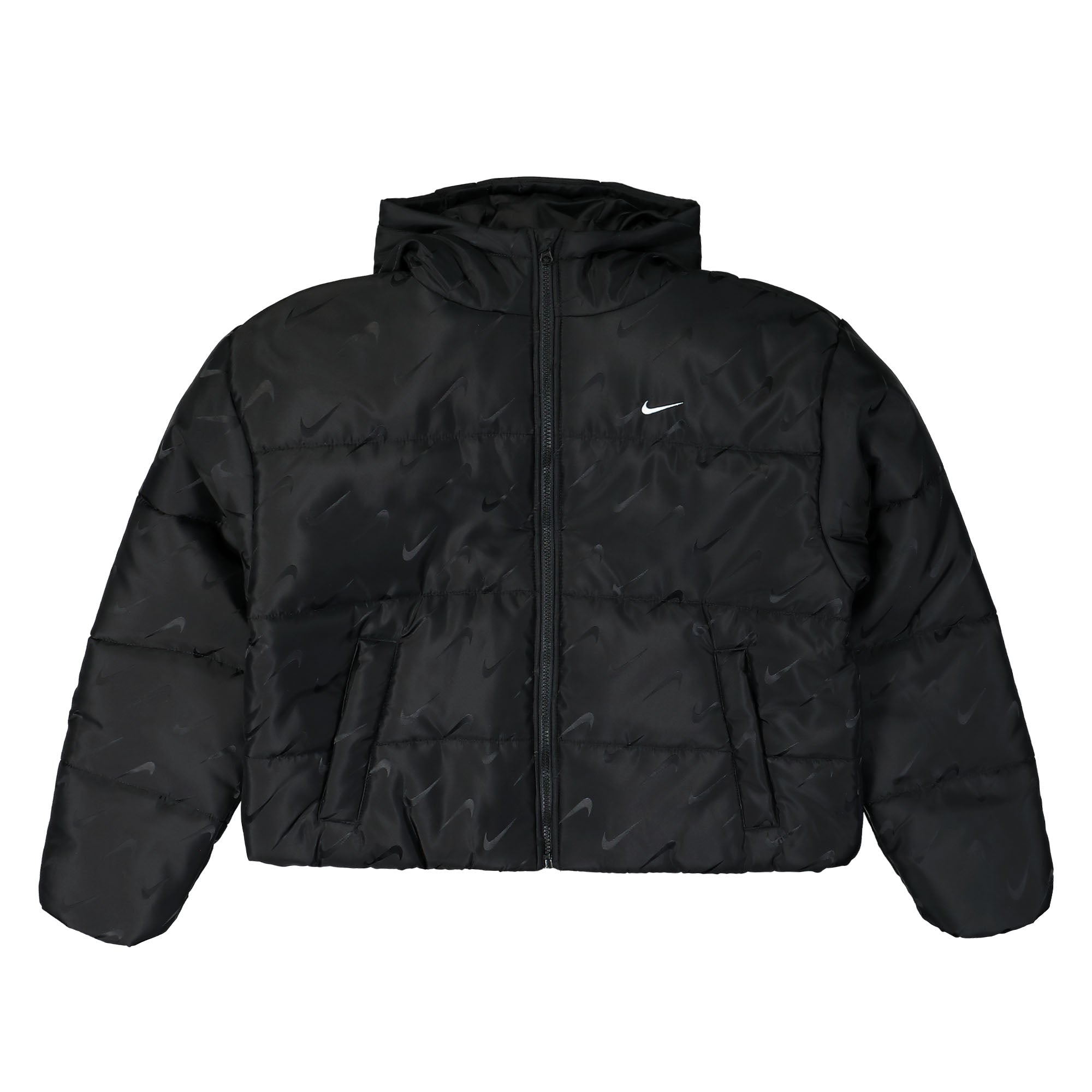 Nike W NSW Therma-FIT Loose Puffer Jacket Black / White Puffer Jackets FV7941 010 | Overkill