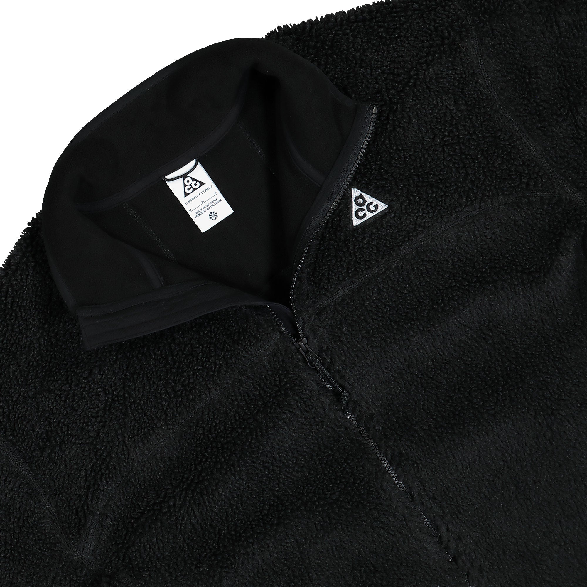 Nike ACG Canwell Clacier Windproof Fleece Jacket Black / Black / Summit White Fleece Jackets Close-up | Overkill