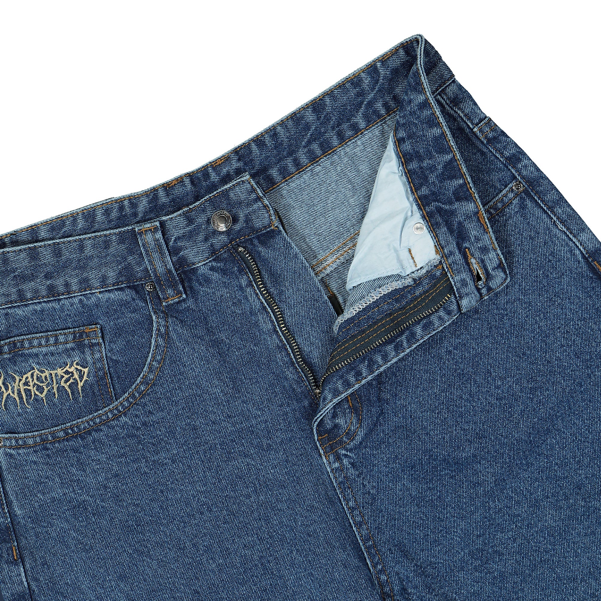 Wasted Paris Casper Feeler Pant Washed Blue Jeans Detailfoto | Overkill