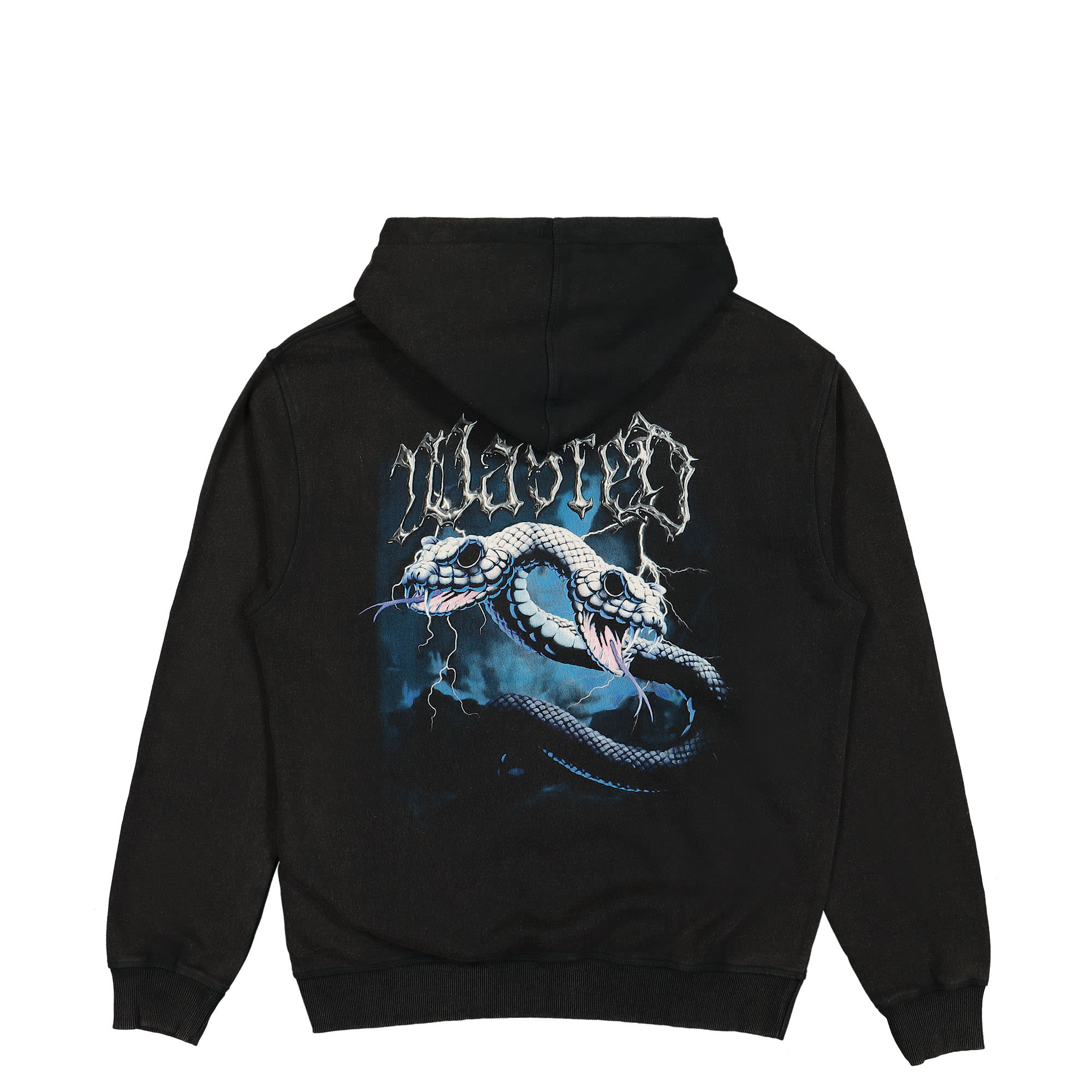 Wasted Paris Venom Hoodie Faded Black Hoodies Close-up | Overkill