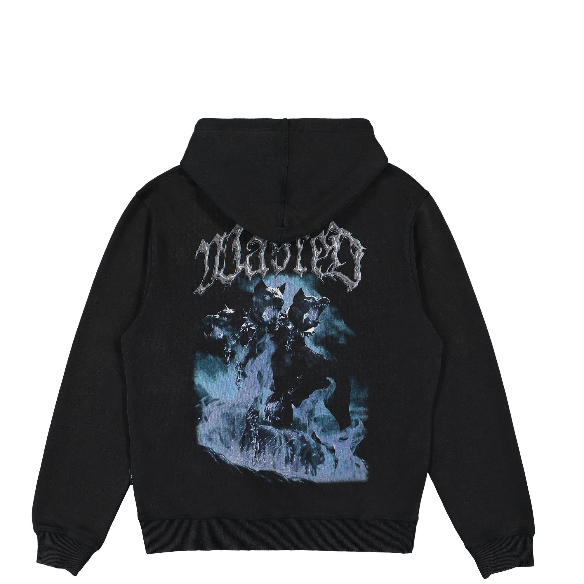 Wasted Paris Knight Core Hoodie Faded Black Hoodies Close-up | Overkill