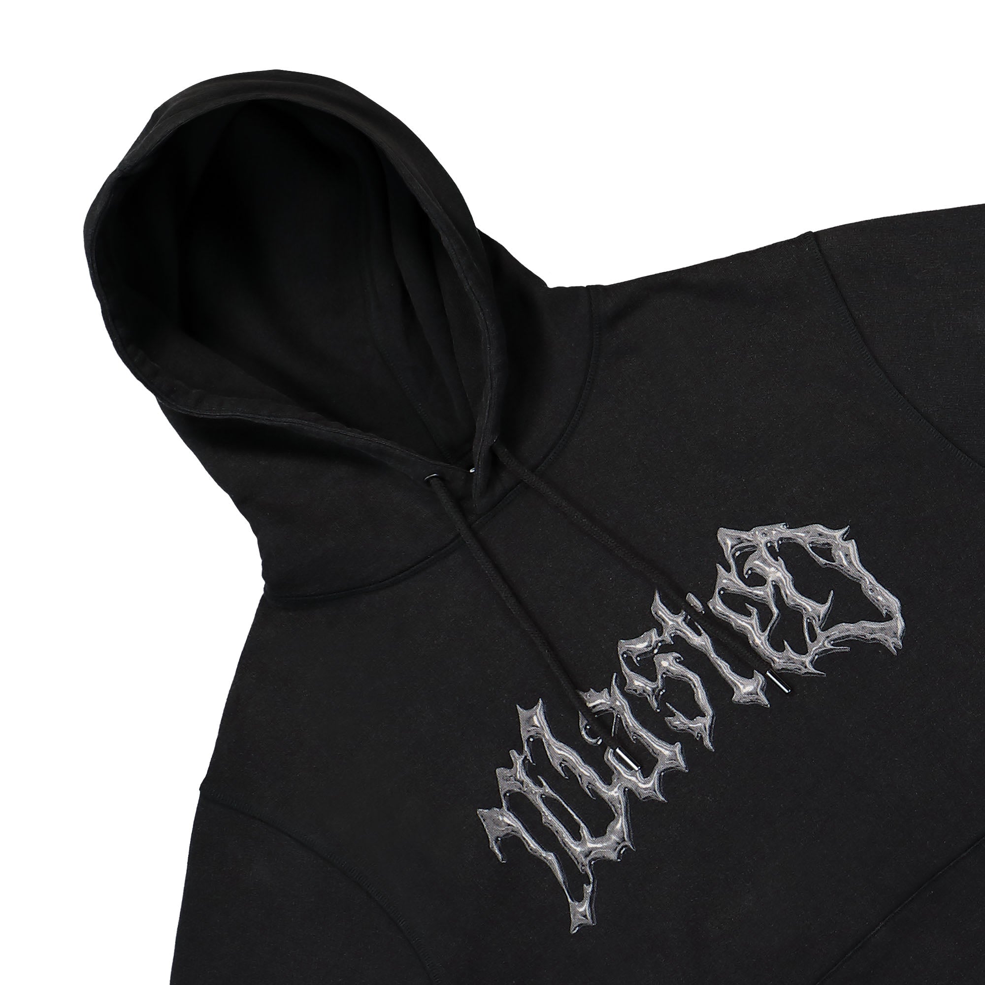 Wasted Paris Knight Core Hoodie Faded Black Hoodies Material | Overkill