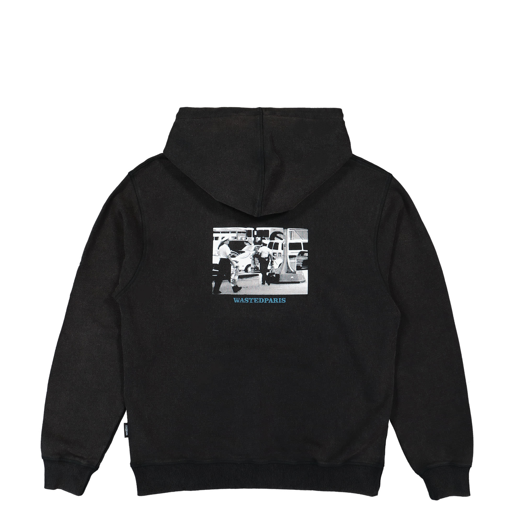 Wasted Paris Love Lost Hoodie Faded Black Hoodies Close-up | Overkill