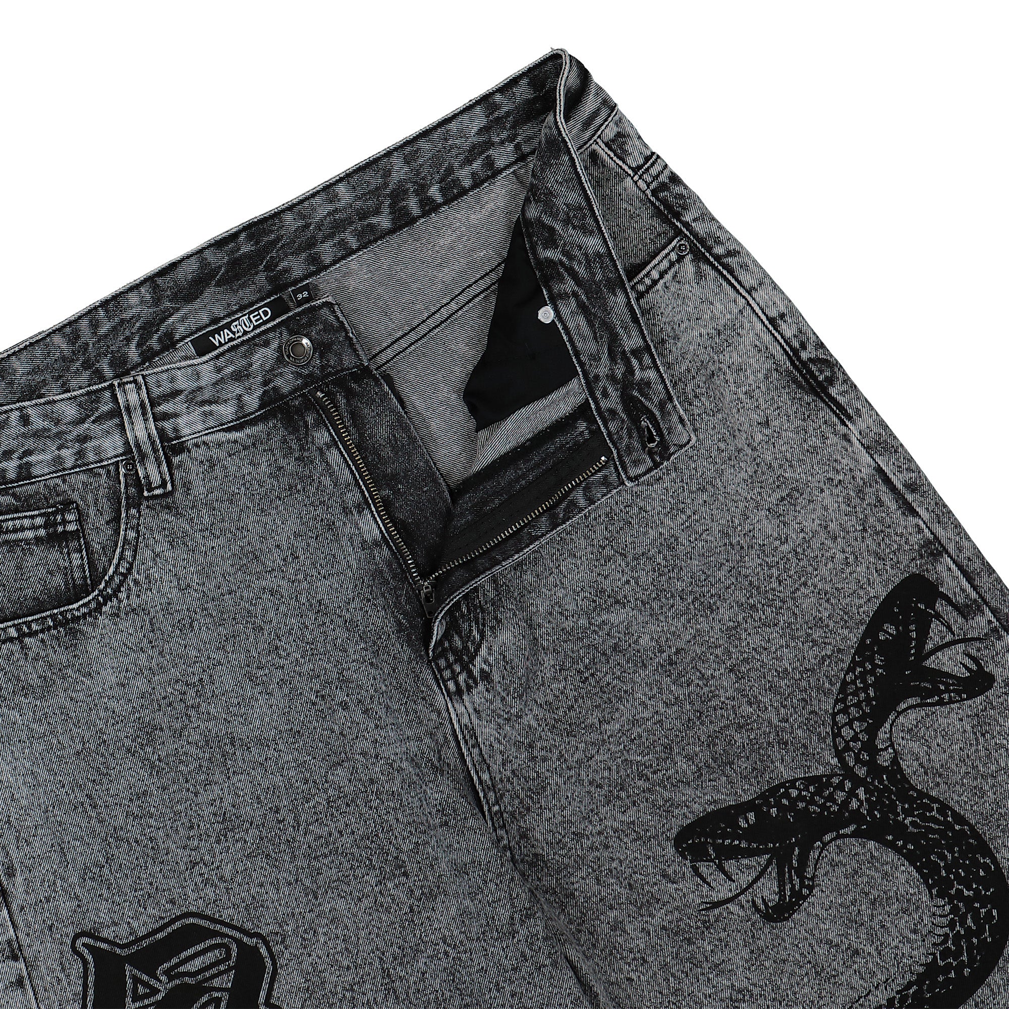 Wasted Paris Lethal Snow Casper Pant Grey Jeans Detailfoto | Overkill