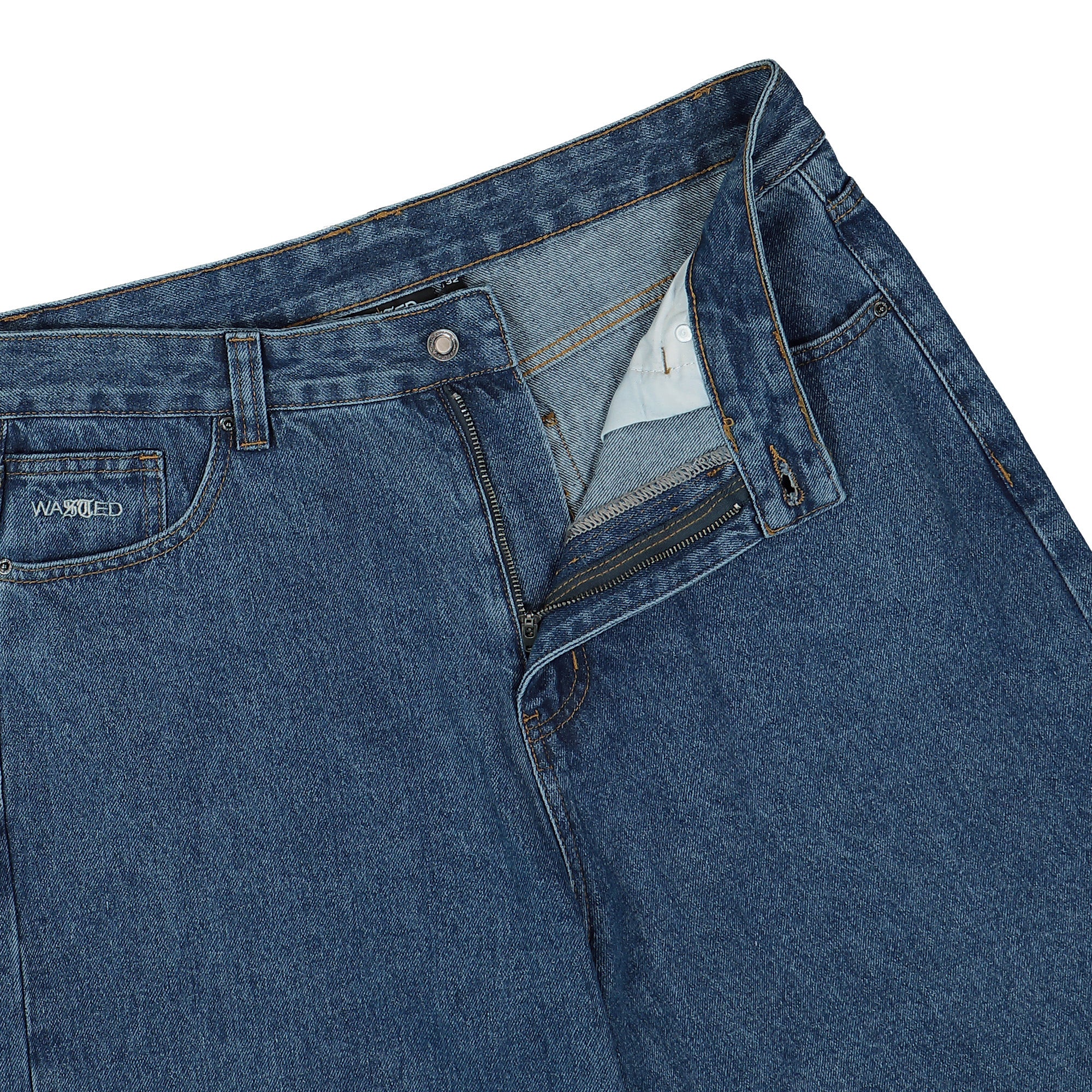 Wasted Paris Signature Casper Pant Washed Blue Jeans Detailfoto | Overkill