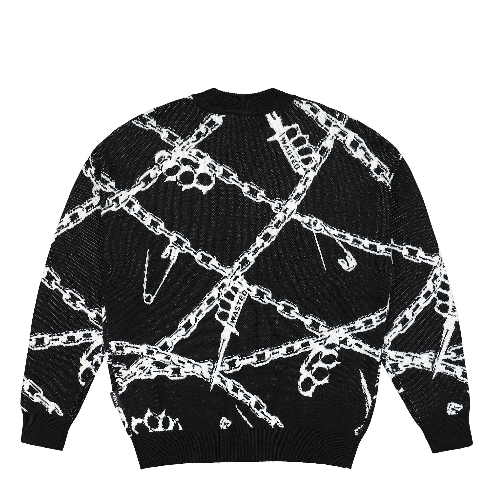 Wasted Paris Knuckles Sweatshirt Black / White Sweatshirts Material | Overkill