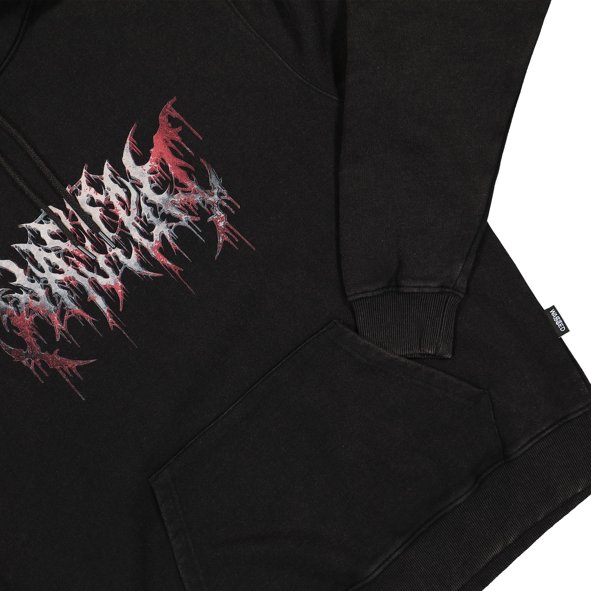 Wasted Paris Scythe Hoodie Faded Black Hoodies Detailfoto | Overkill