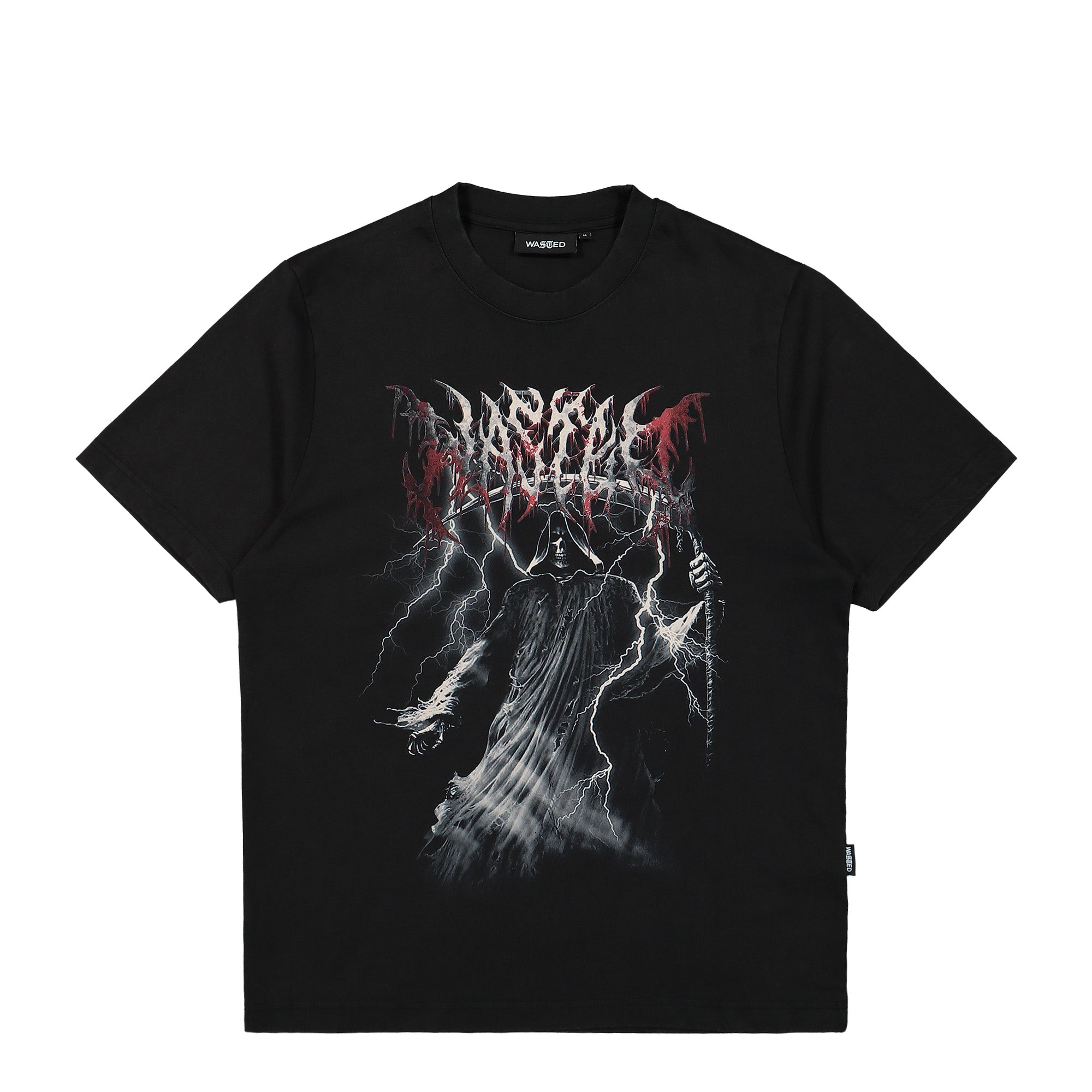 Wasted Paris Scythe T-Shirt Faded Black T-Shirts 169915 | Overkill