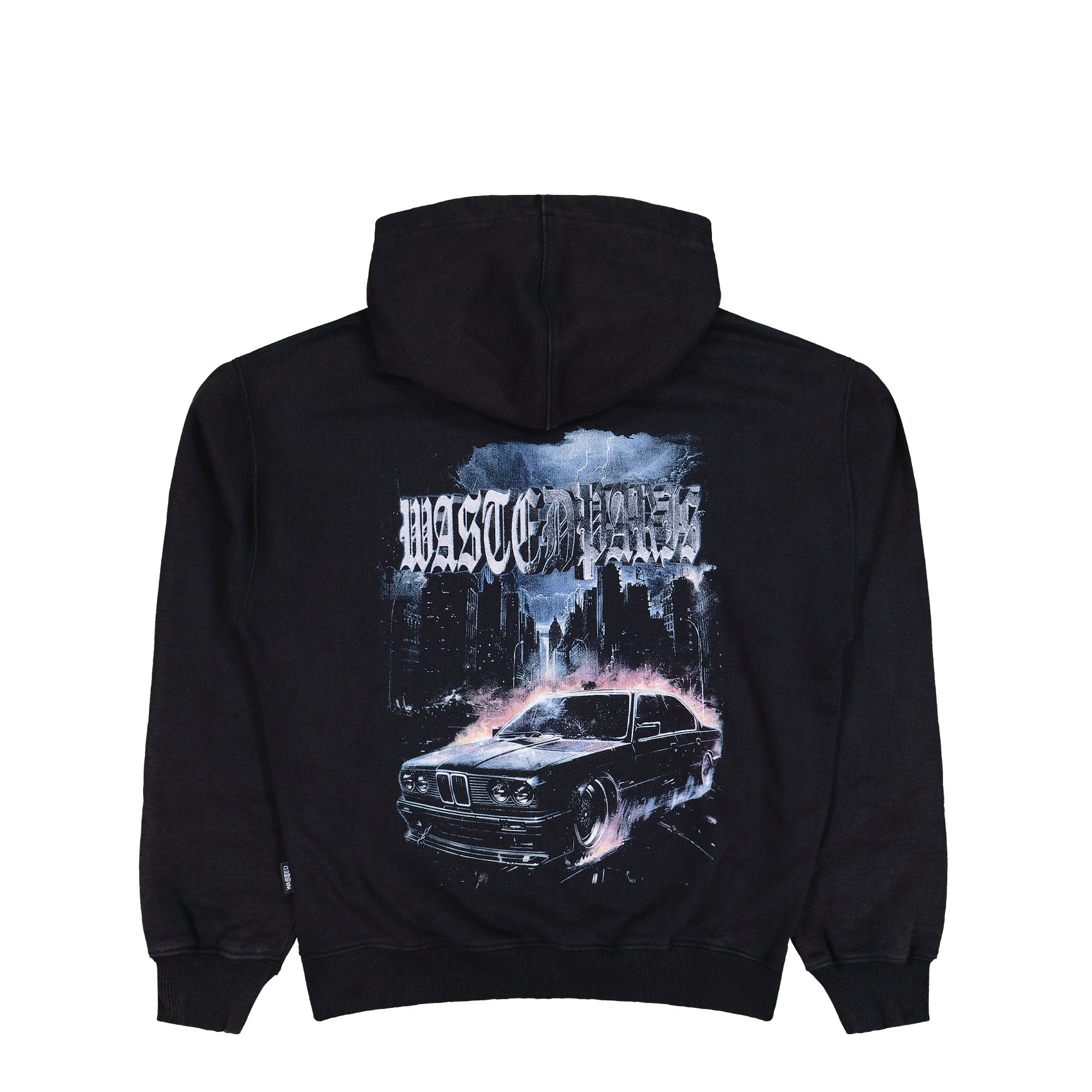 Wasted Paris Run Hoodie Faded Black Hoodie 175487 Close-up | Overkill