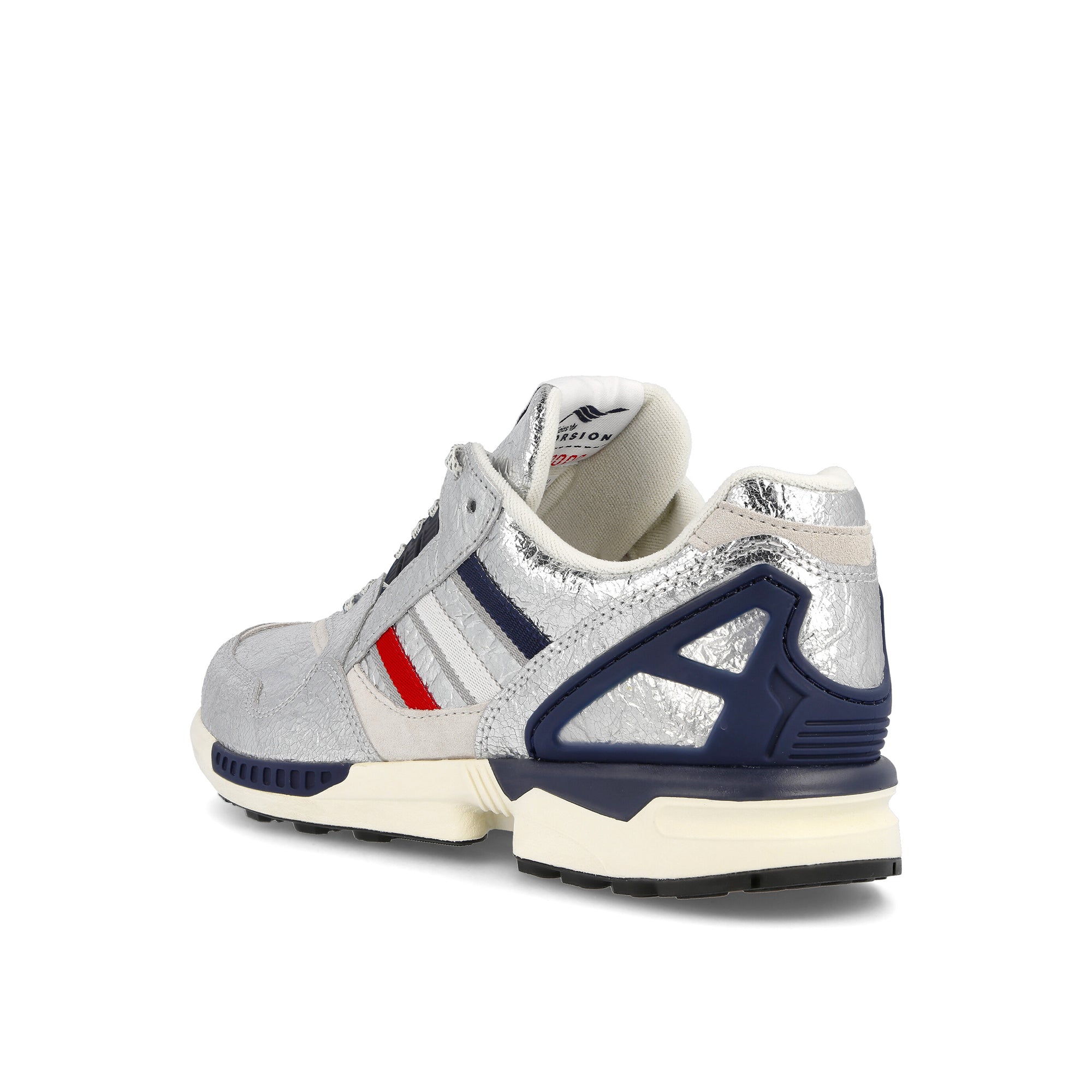 Concepts x adidas ZX 9000 Boston Marathon Silver Metallic / Scarlet / Collegiate Navy Low Top Sneakers FX9966 Material | Overkill