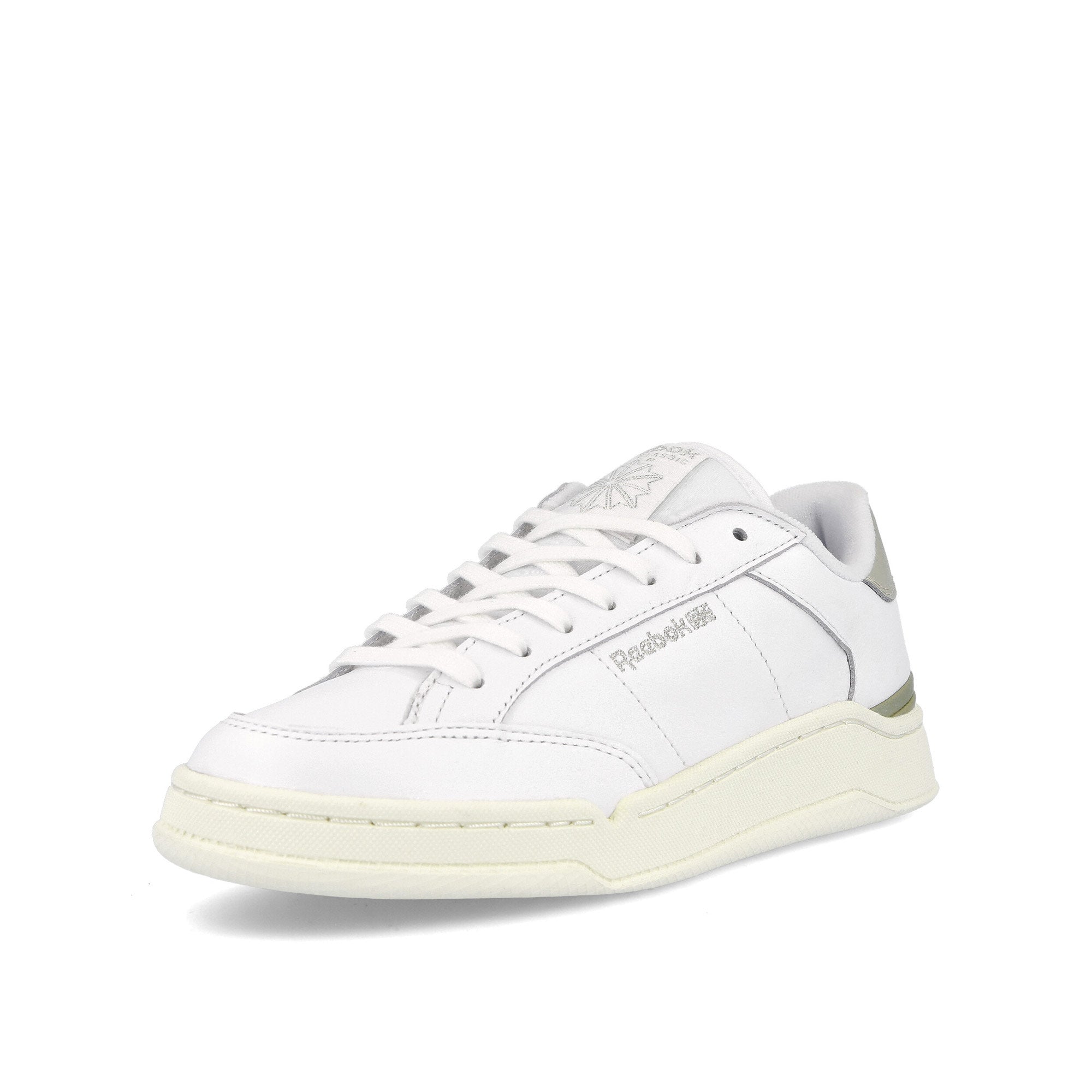 Reebok wmns ad court Footwear White-Flint Grey Met.-Chalk Low Top Sneakers Close Up | Overkill