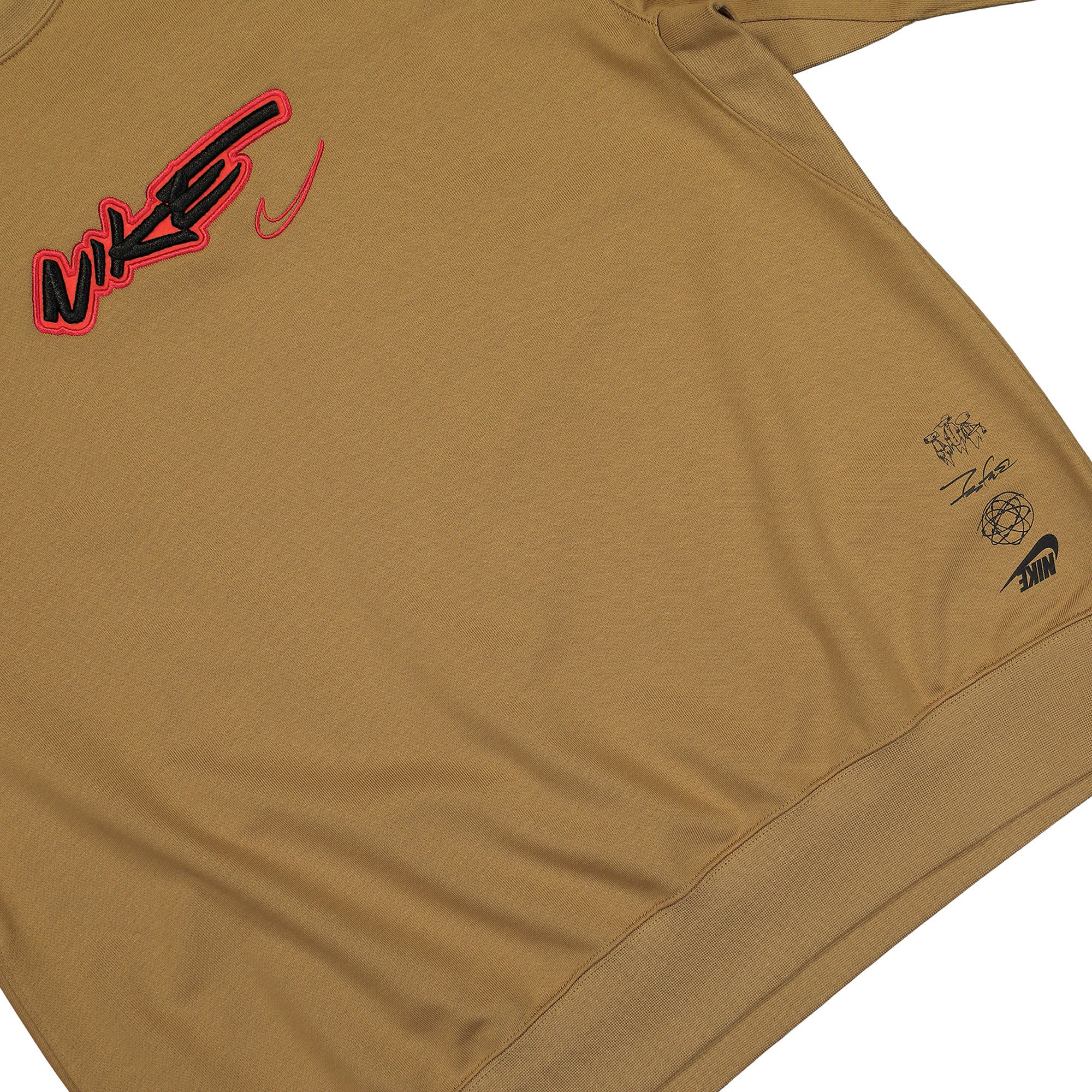 Nike W Breaking Loose French Terry Top Dark Driftwood Sweatshirts Detailfoto | Overkill