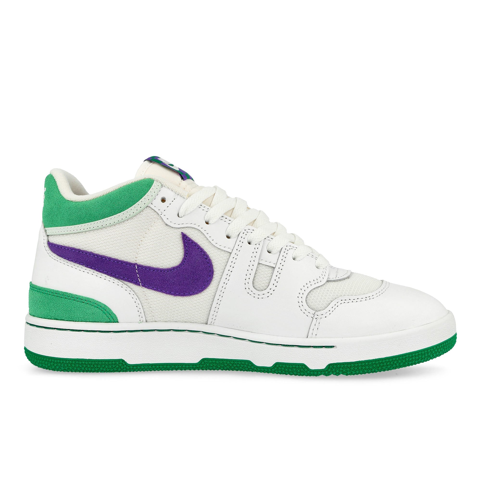 Nike Attack White / Hyper Grape - Court Green Mid Top Sneakers Silhouette | Overkill