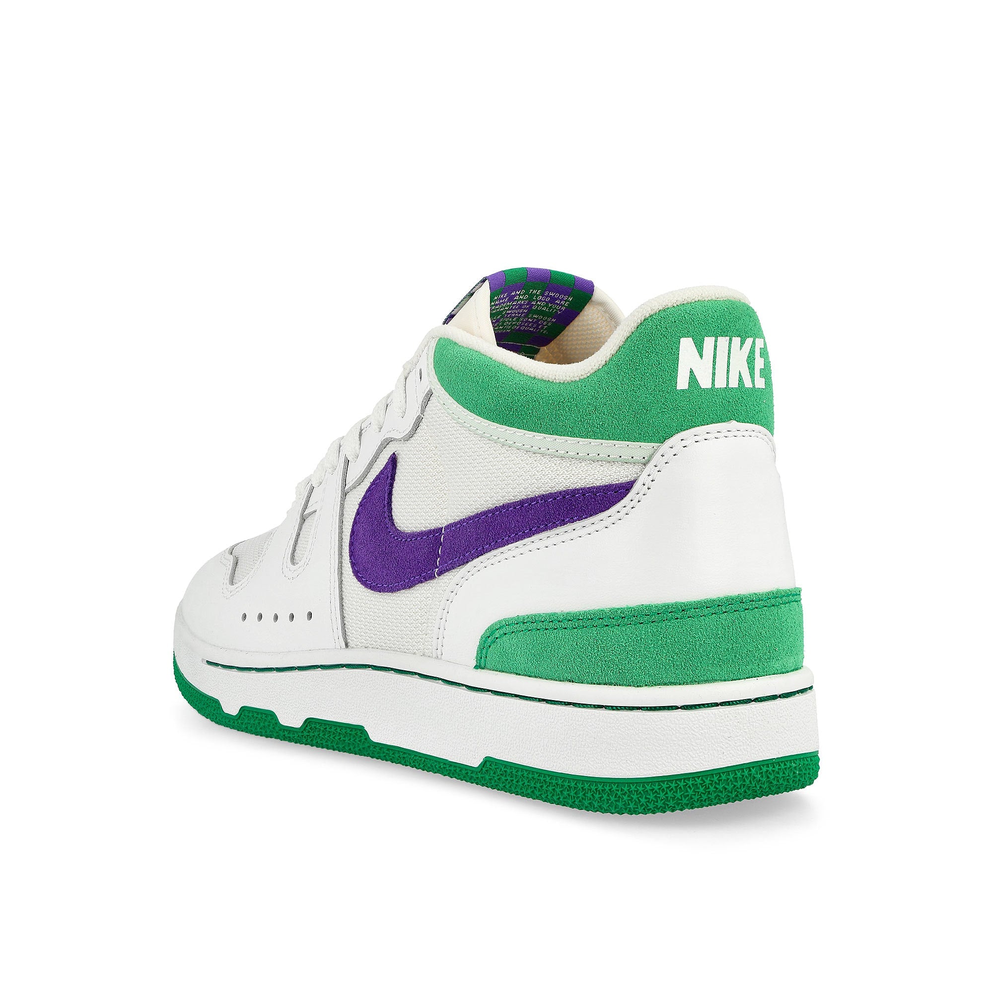 Nike Attack White / Hyper Grape - Court Green Mid Top Sneakers Material | Overkill