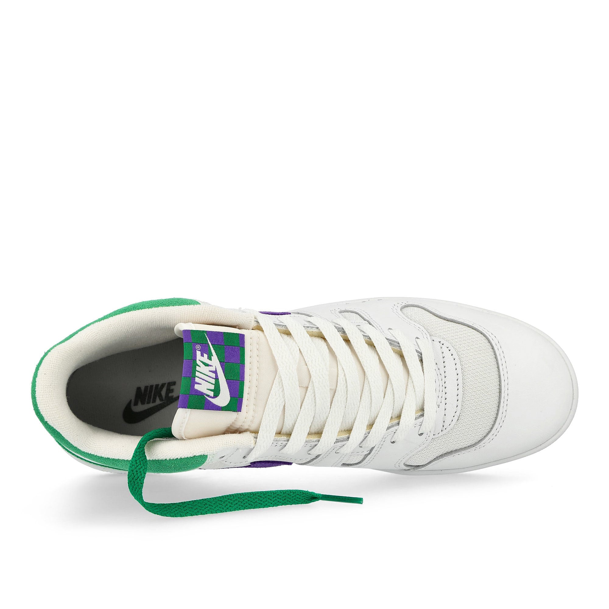 Nike Attack White / Hyper Grape - Court Green Mid Top Sneakers Detailfoto | Overkill