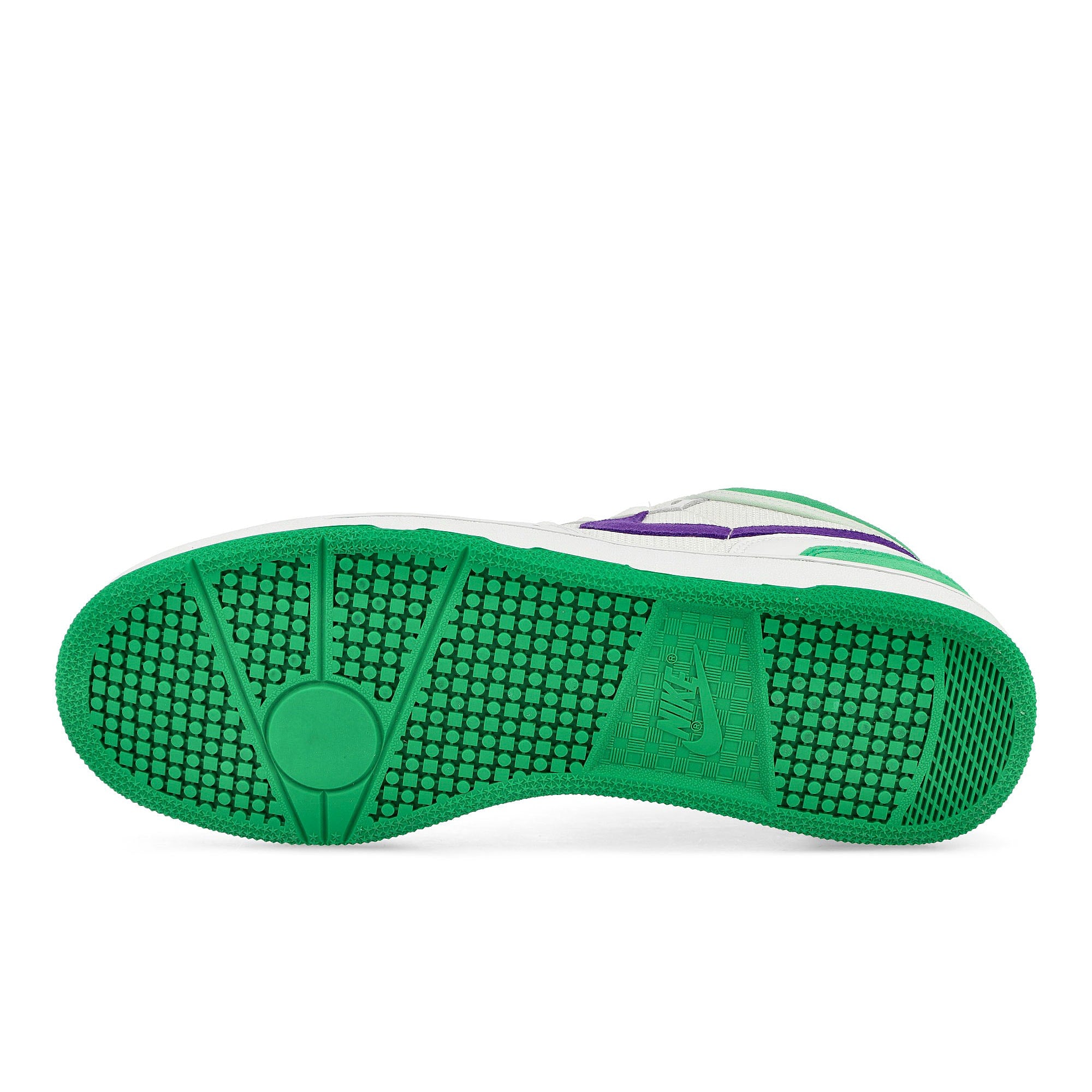 Nike Attack White / Hyper Grape - Court Green Mid Top Sneakers Detail View 1 | Overkill