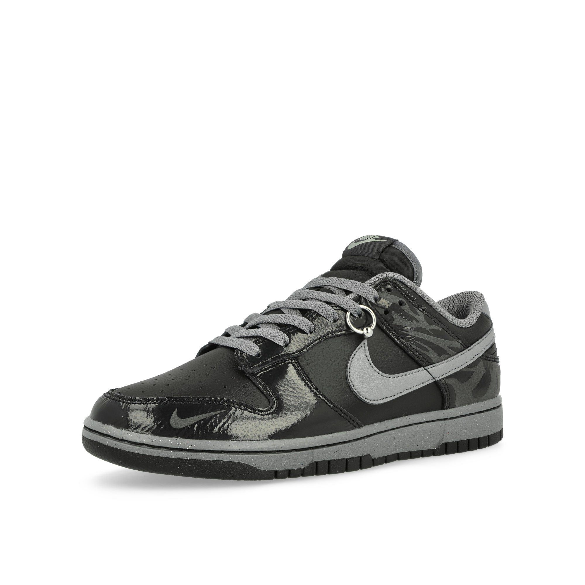 Nike Dunk Low Retro QS Off Noir / Cool Grey - Black- Jade Horizon Low Top Sneakers Close Up | Overkill