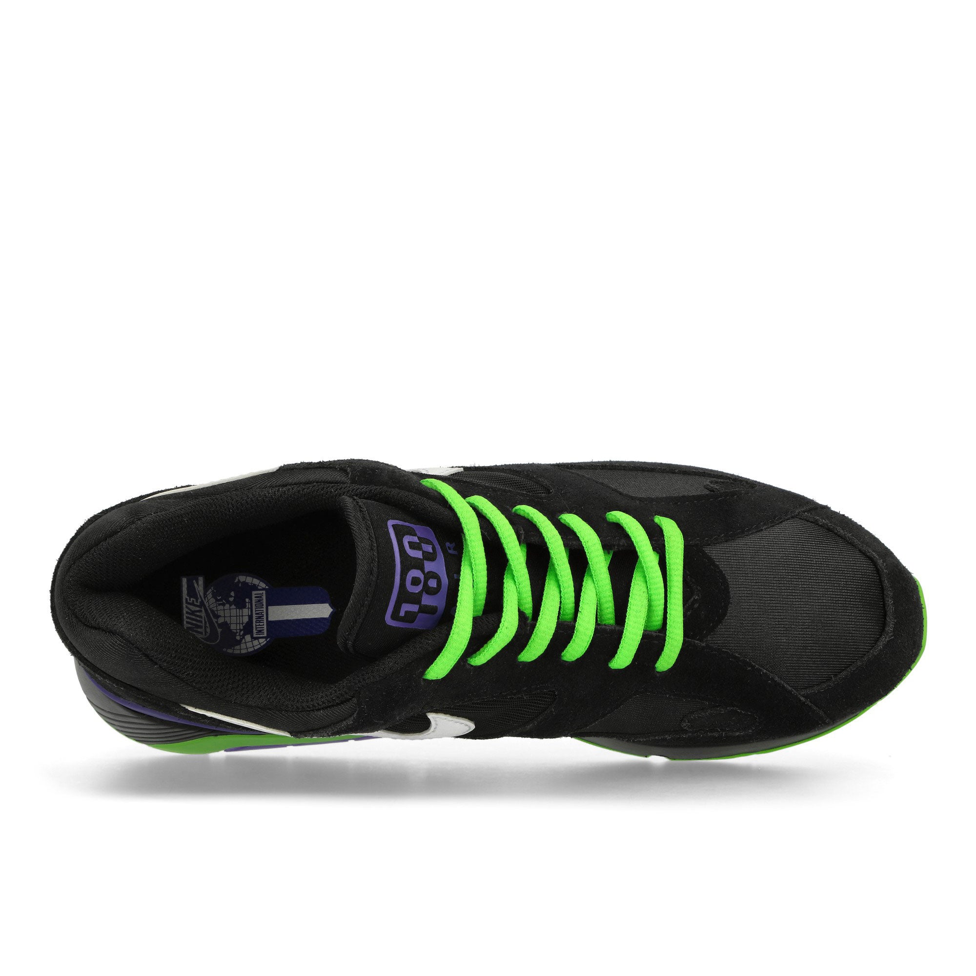 Nike Air Max 180 QS Black / White - Action Green - Persian Violet Low Top Sneakers Detailfoto | Overkill