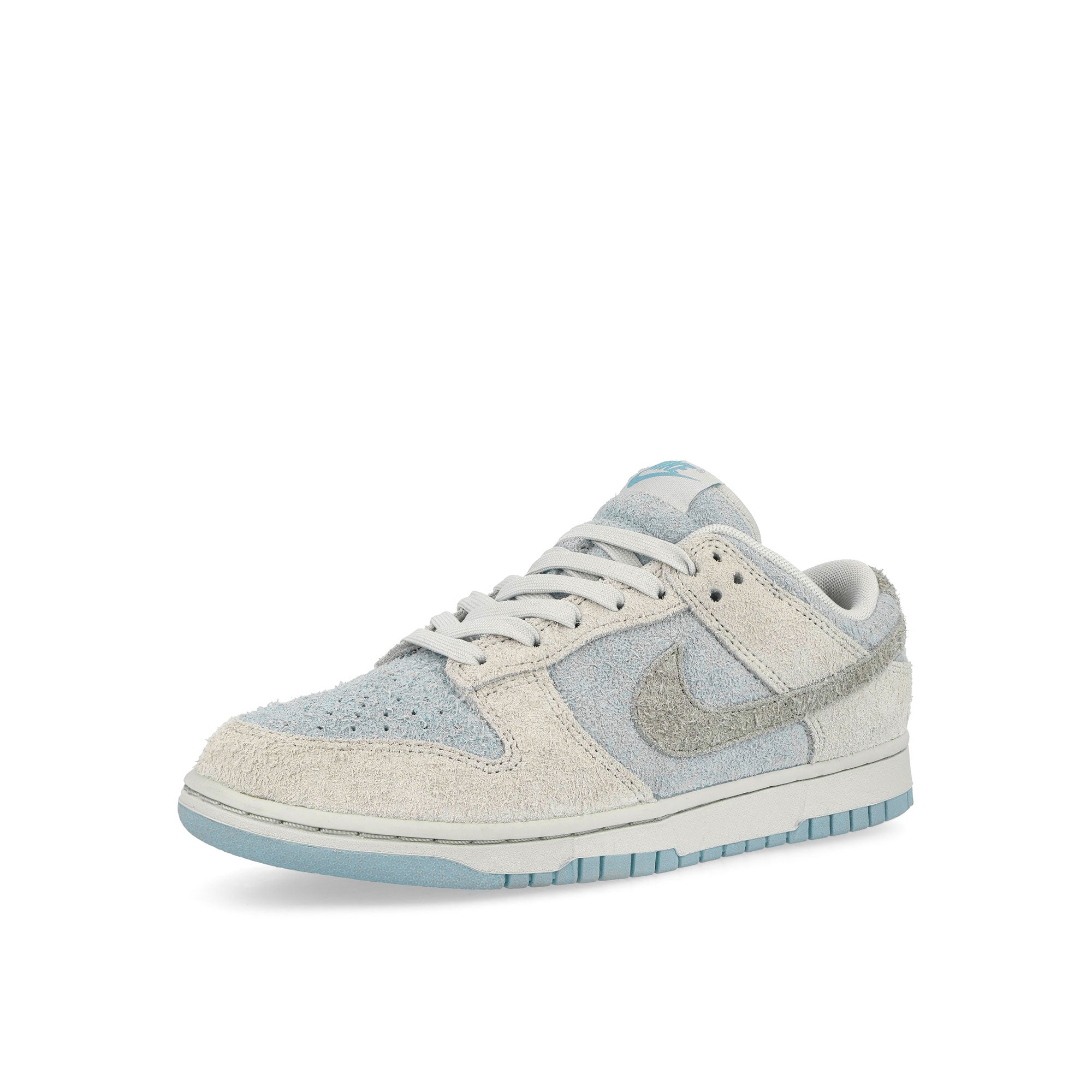 Nike W Dunk Low Photon Dust / Light Smoke Grey - Light Armory Blue Low Top Sneakers Close Up | Overkill