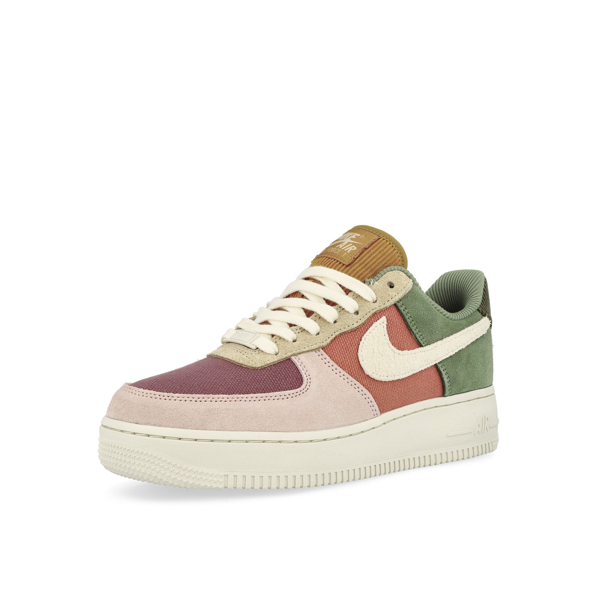 Nike W Air Force 1 '07 LX Oil Green / Pale Ivory - Terra Blush - Sesame Sneakers Close Up | Overkill