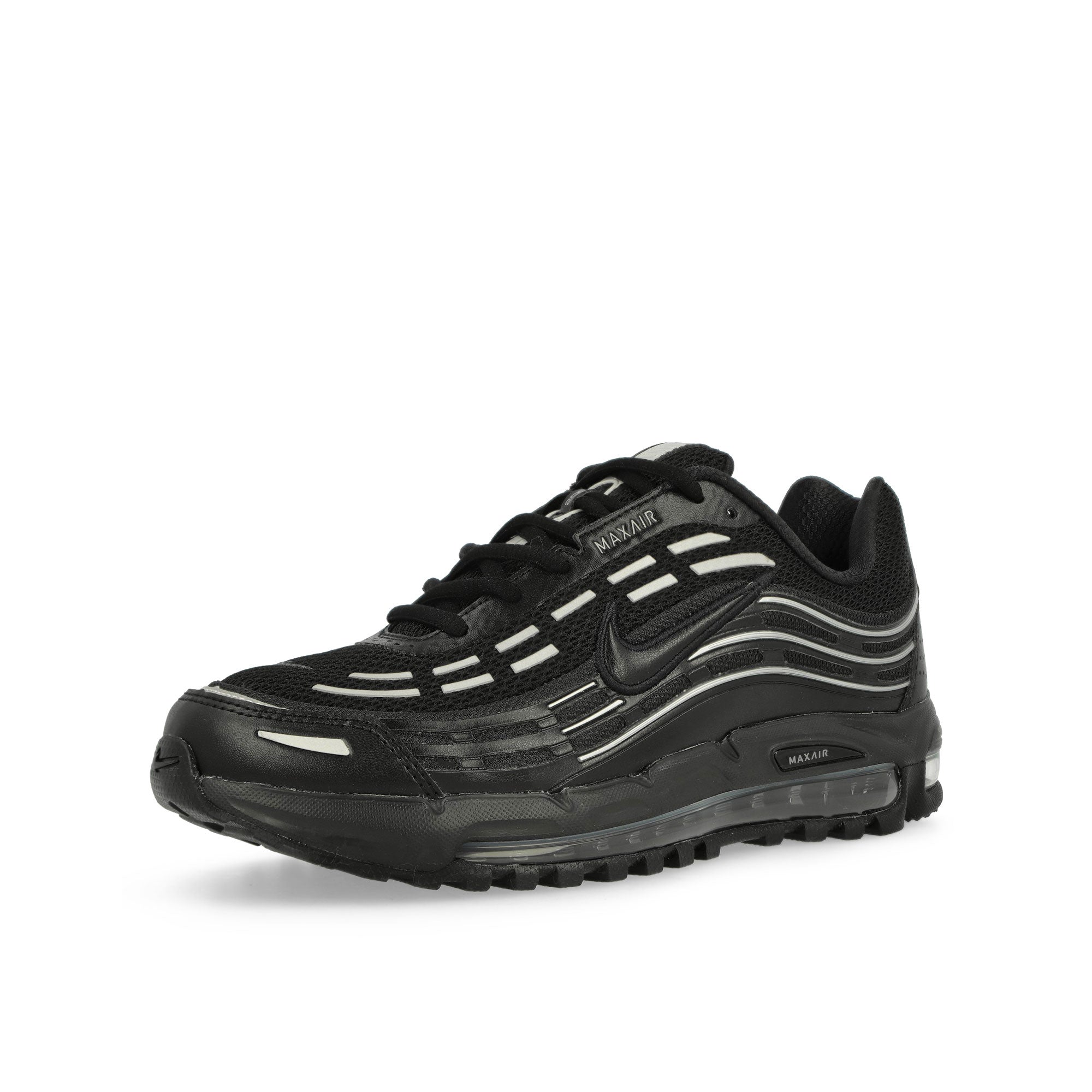 Nike Air Max TL 2.5 Black / Black - Black - Metallic-Silver Low Top Sneakers Close Up | Overkill