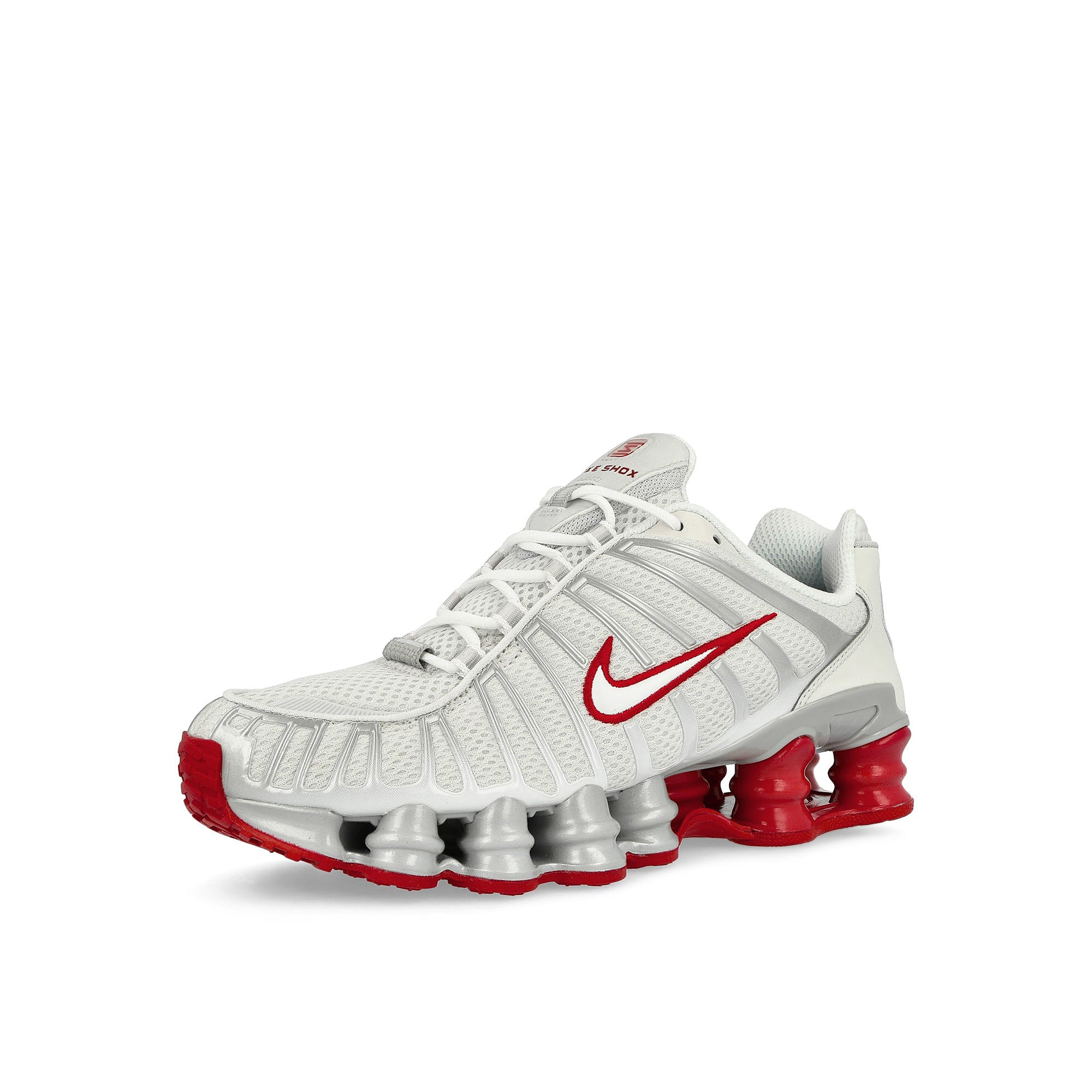 Nike W Shox TL Platinum Tint / White - Gym Red Low Top Sneakers Close Up | Overkill
