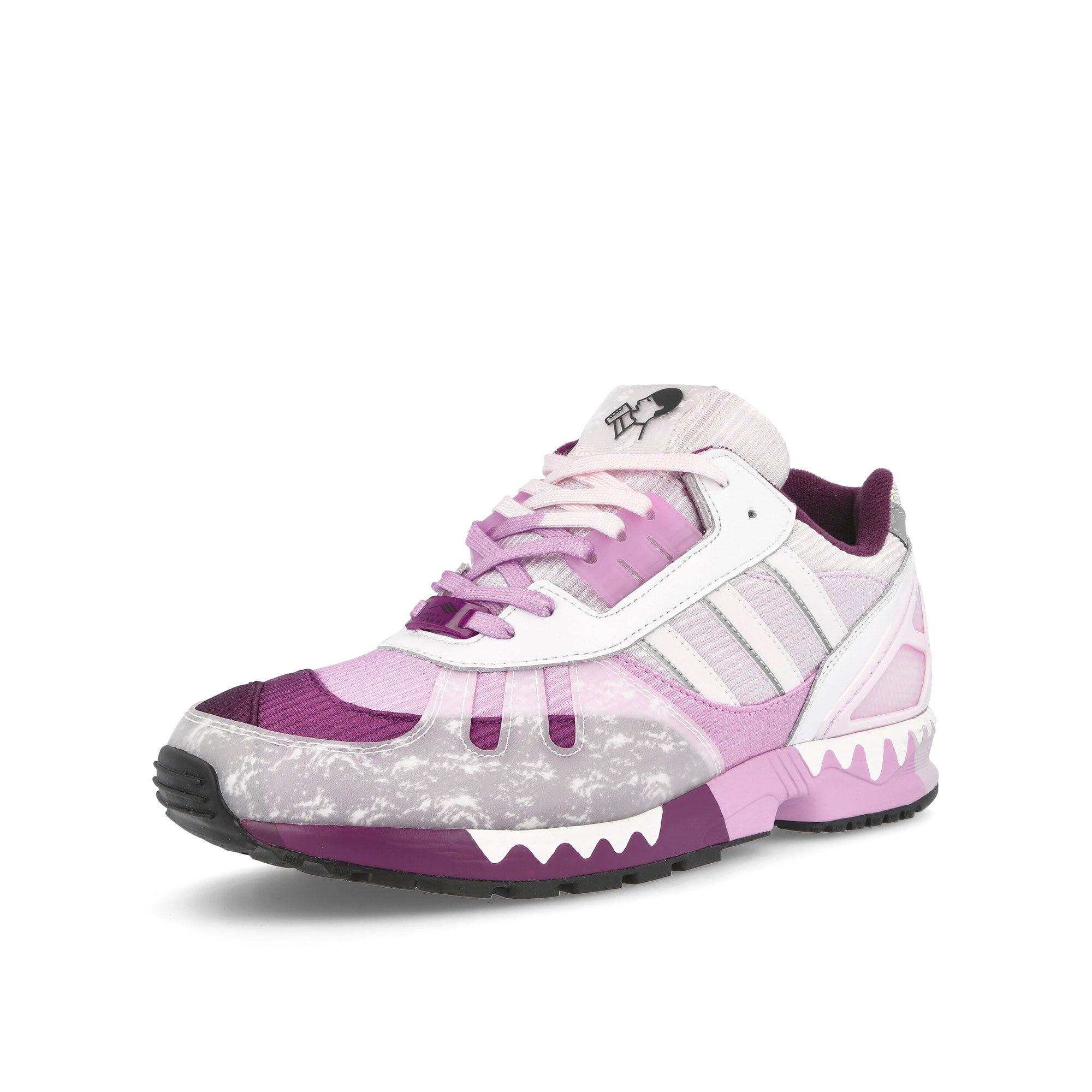 adidas Hey Tea x adidas ZX 7000 Merlot / Rich Mauve / Clear Lilac Low Top Sneakers Close Up | Overkill