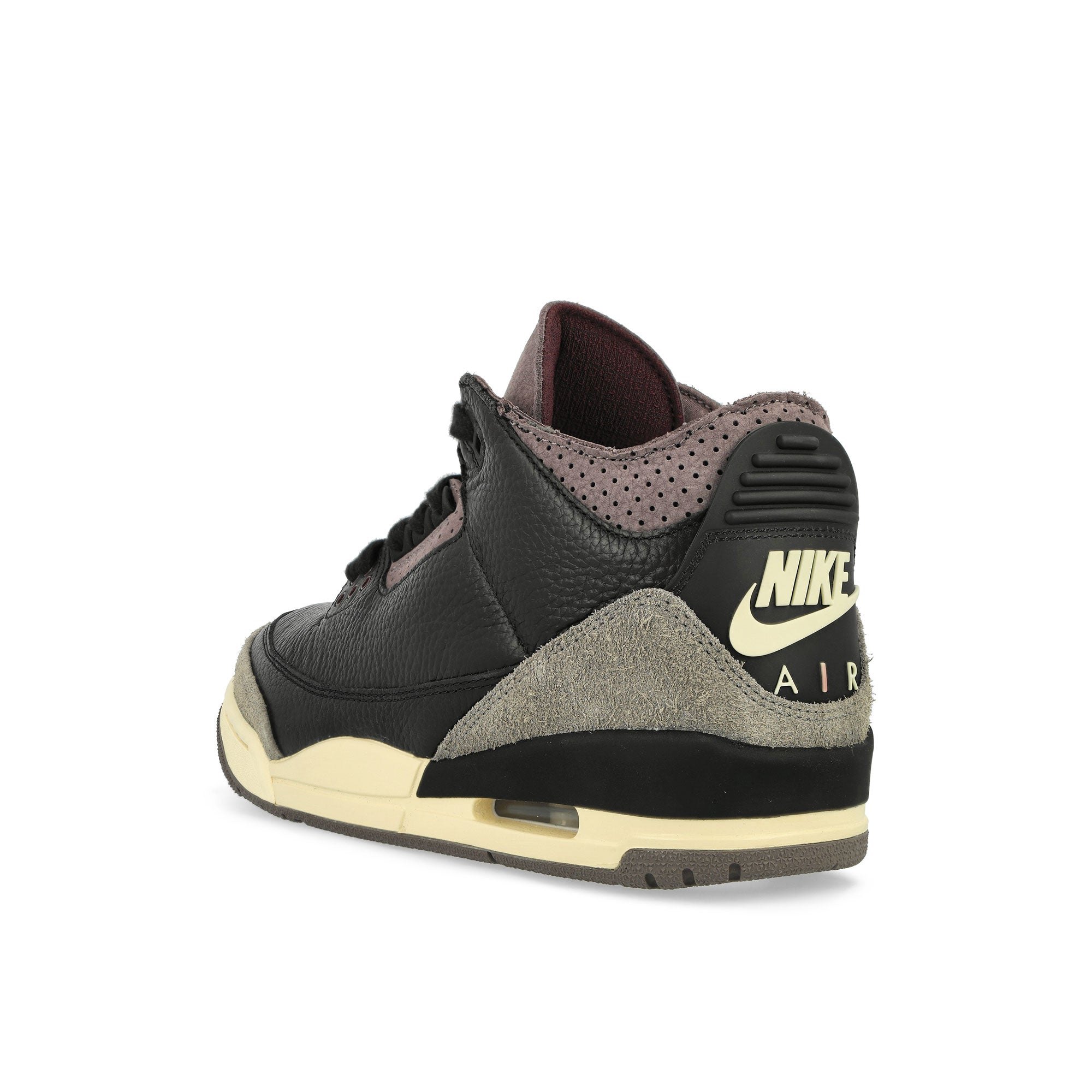Jordan Air Jordan 3 Retro Black / Black - Flat Pewter - Violet Ore High Top Sneakers Material | Overkill