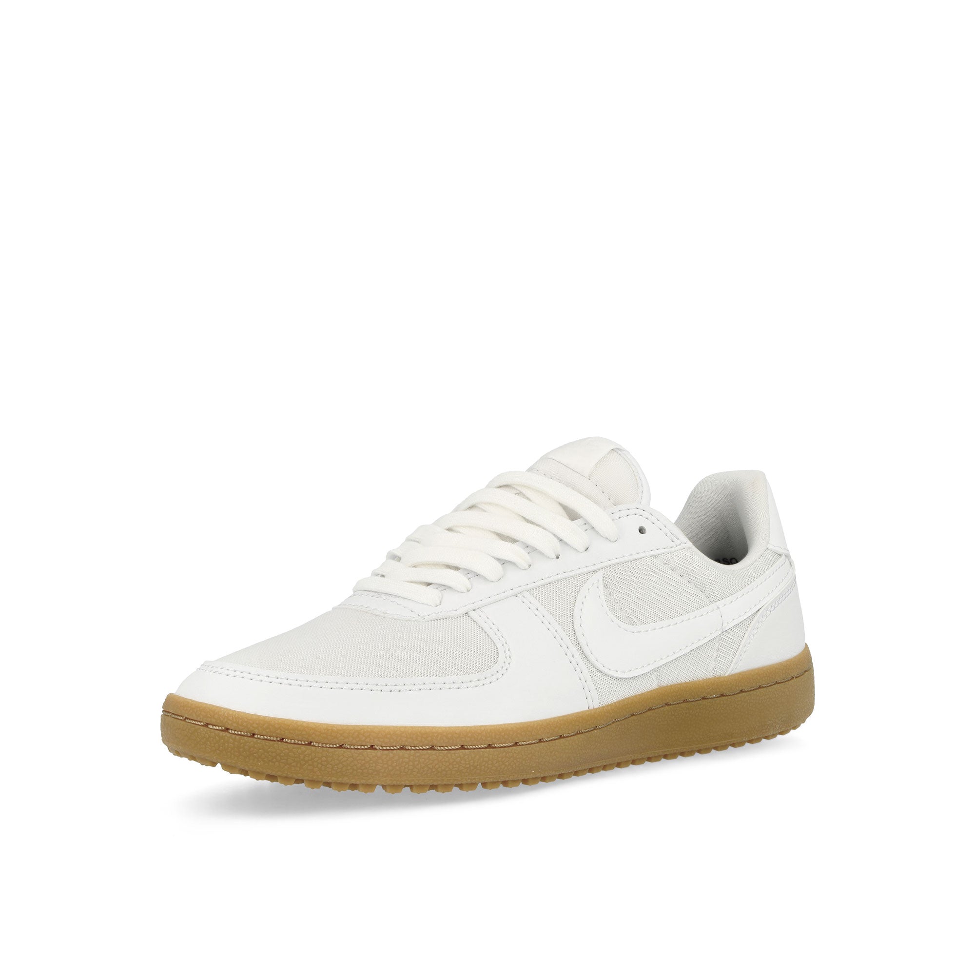 Nike Wmns Field General White / Summit White-Gum Light Brown Low Top Sneakers Close Up | Overkill