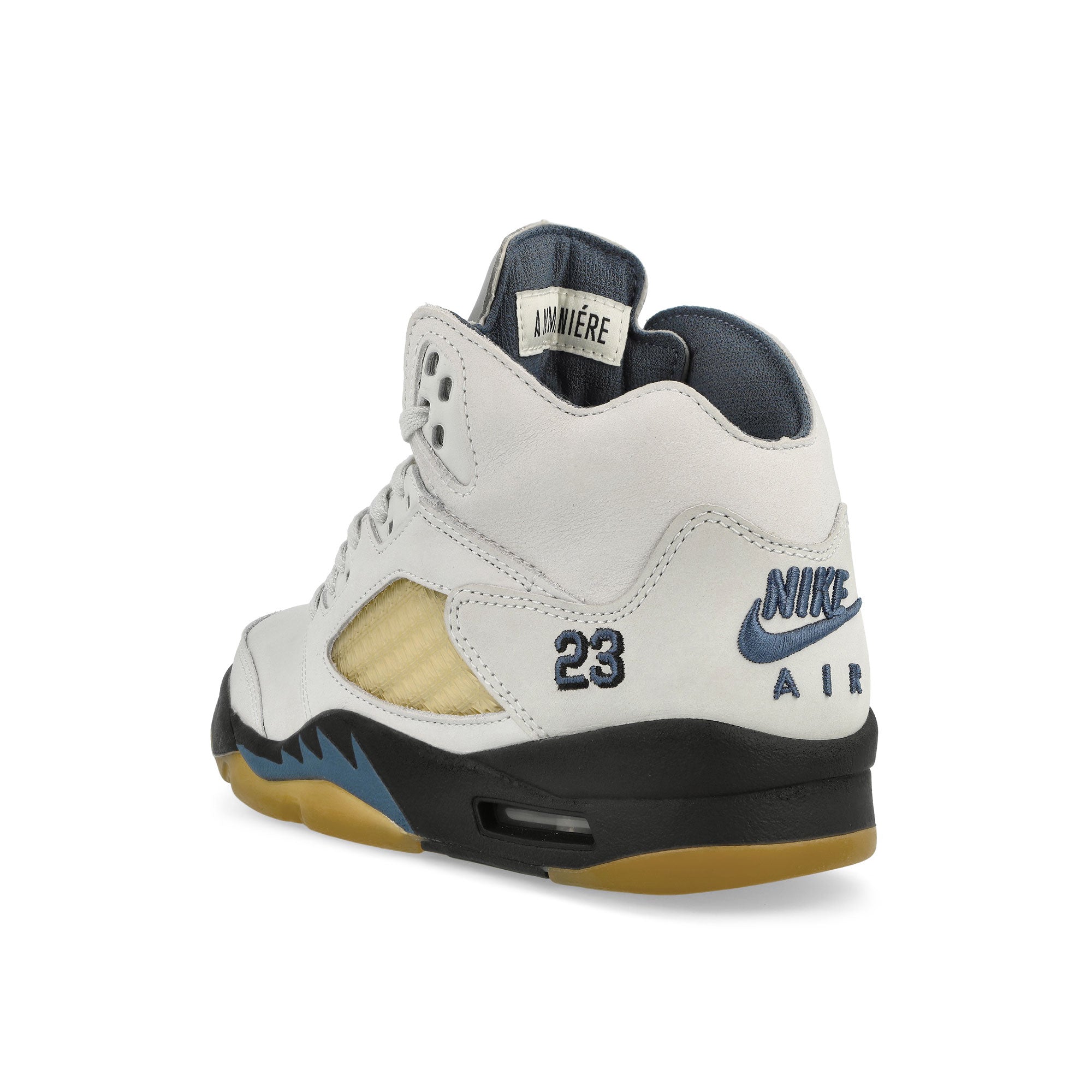 Jordan Wmns Air Jordan 5 Photon Dust / Black - Diffused Blue High Top Sneakers Material | Overkill
