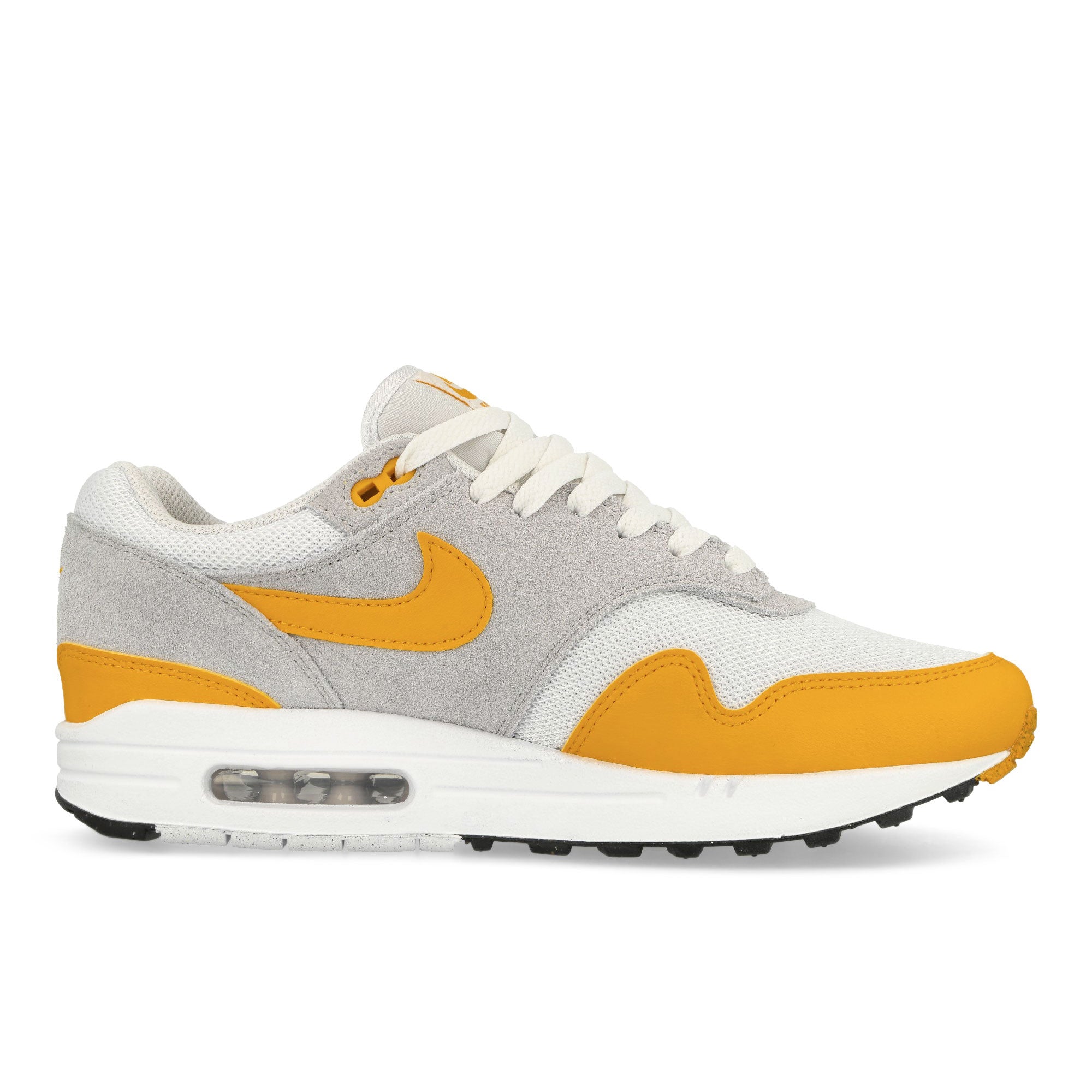 Nike Air Max 1 Essential White / University Gold - Pure Platinum Low Top Sneakers Silhouette | Overkill