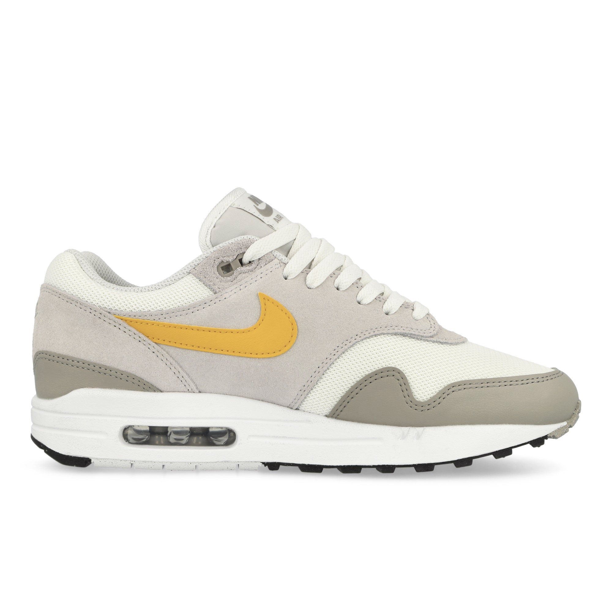 Nike Air Max 1 Essential Summit White / University Gold-Vast Grey Low Top Sneakers Silhouette | Overkill